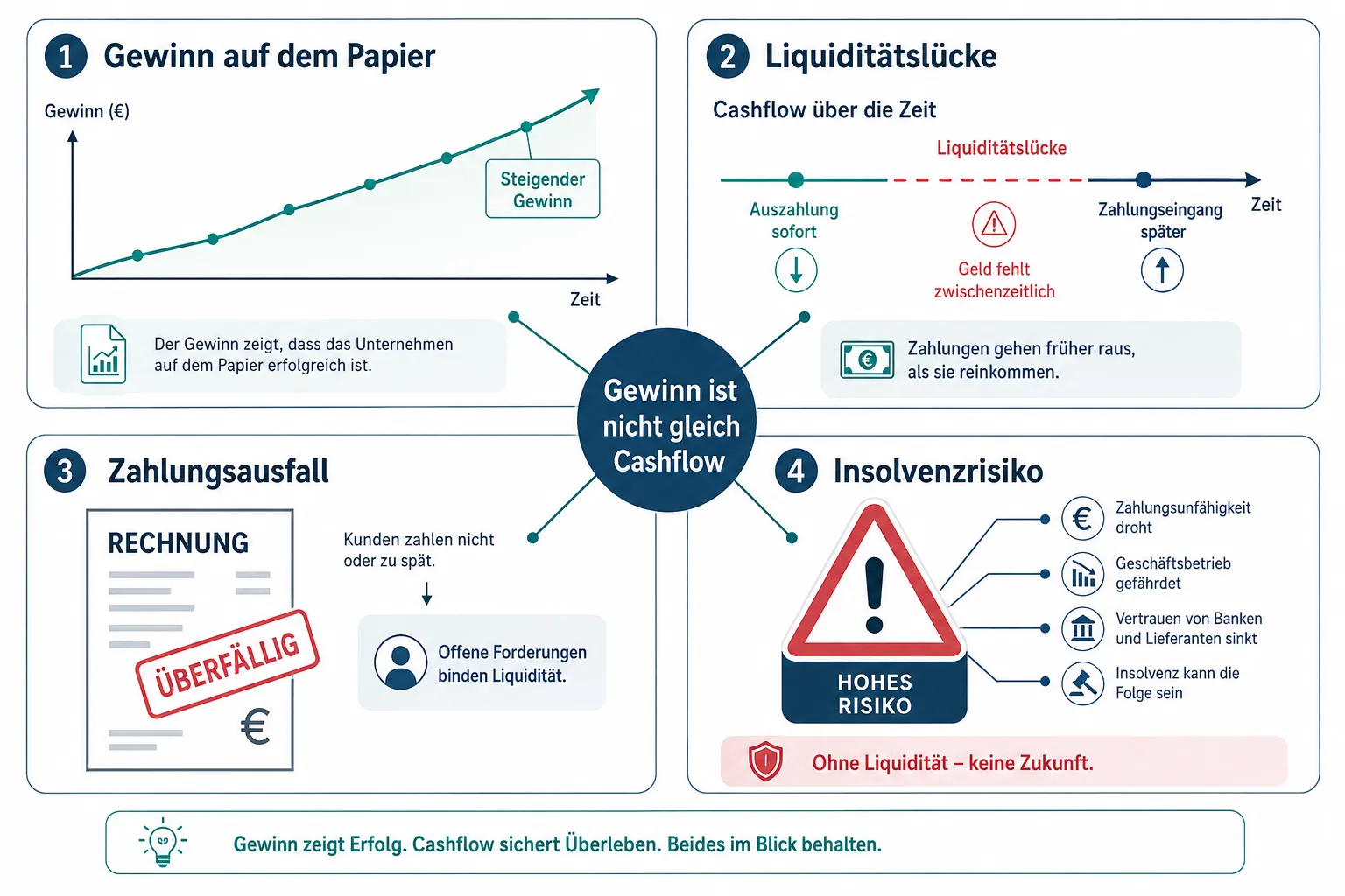 Was ist der Unterschied zwischen Gewinn und Cashflow?