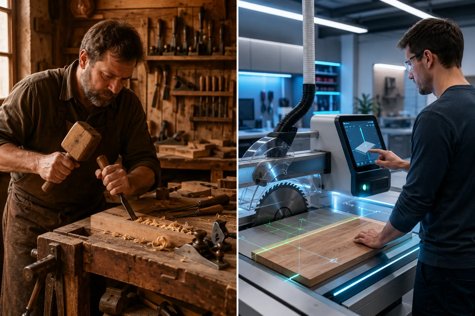 The Evolution of Woodworking: From Hand Tools to Smart Machines