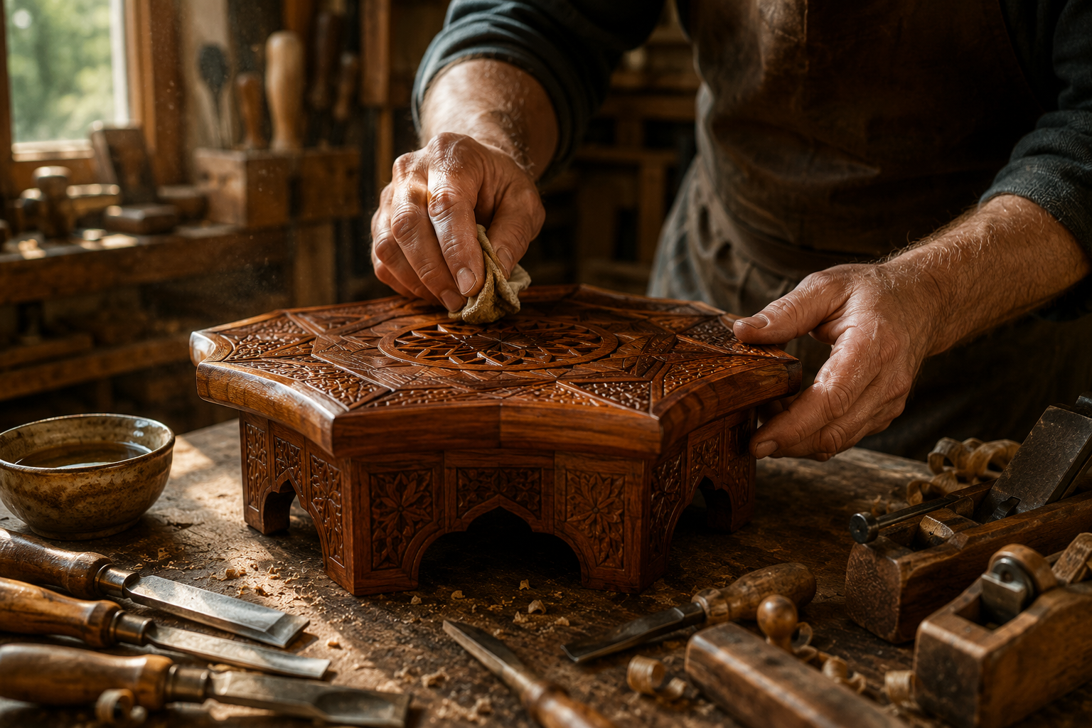 The Art of Wooden Table Centerpieces: Carved and Assembled Designs for Dining Elegance