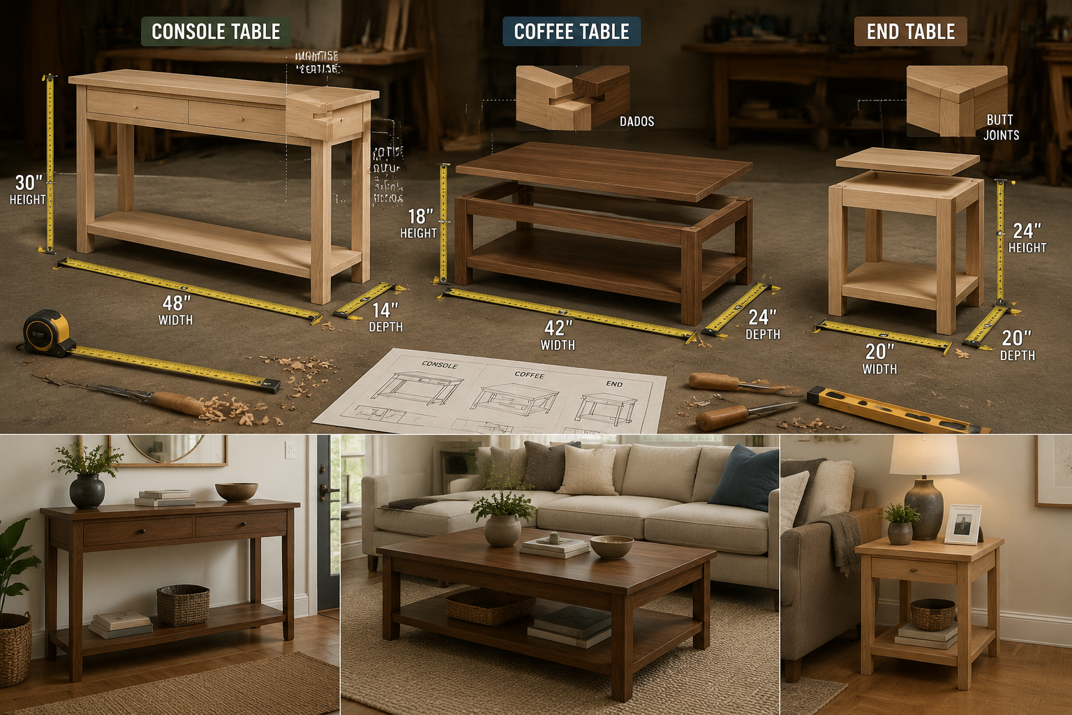 Console Tables vs. Coffee Tables vs. End Tables: Understanding Their Core Distinctions