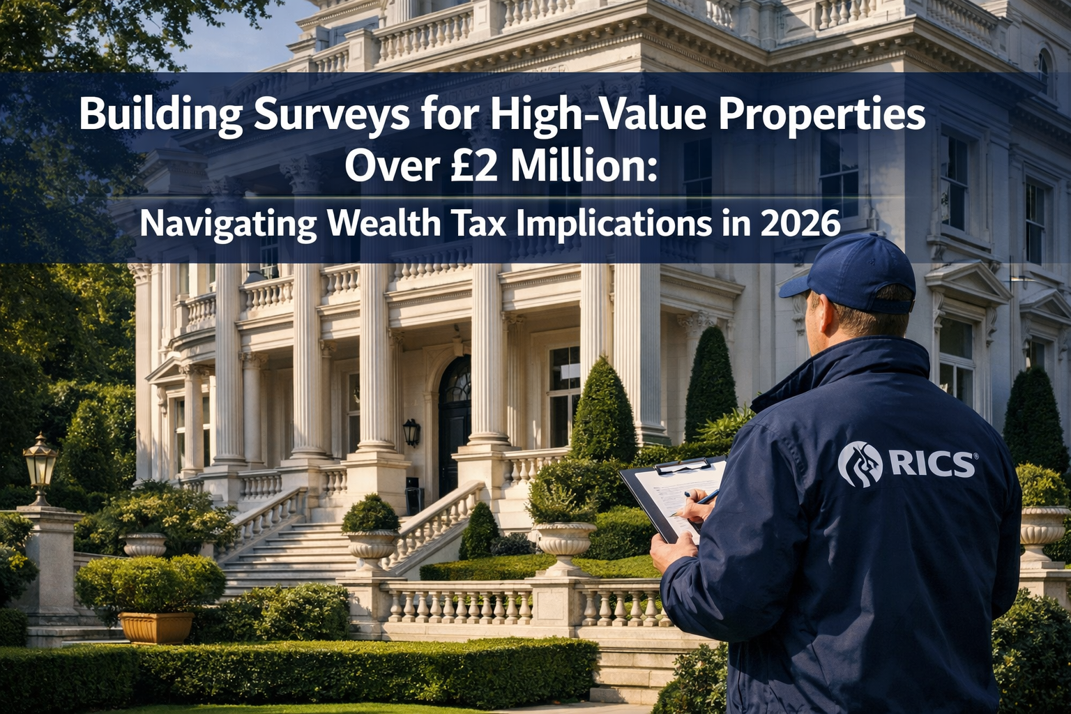 Professional () hero image featuring 'Building Surveys for High-Value Properties Over £2 Million: Navigating Wealth Tax