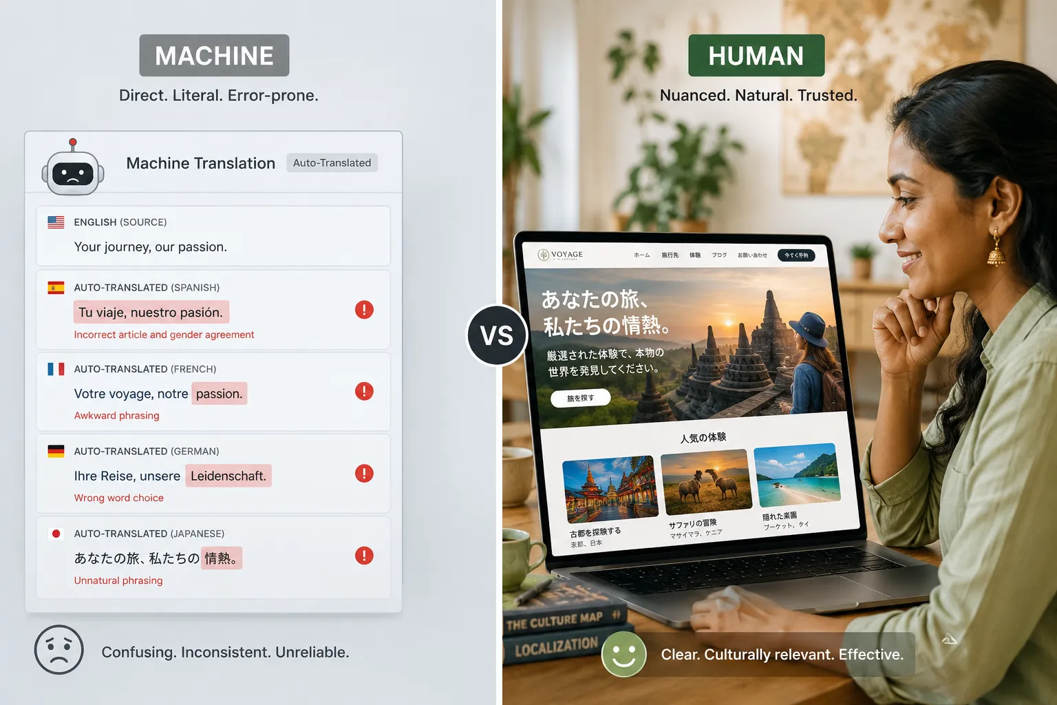 Why Machine Translation Alone Fails (and What to Do Instead)