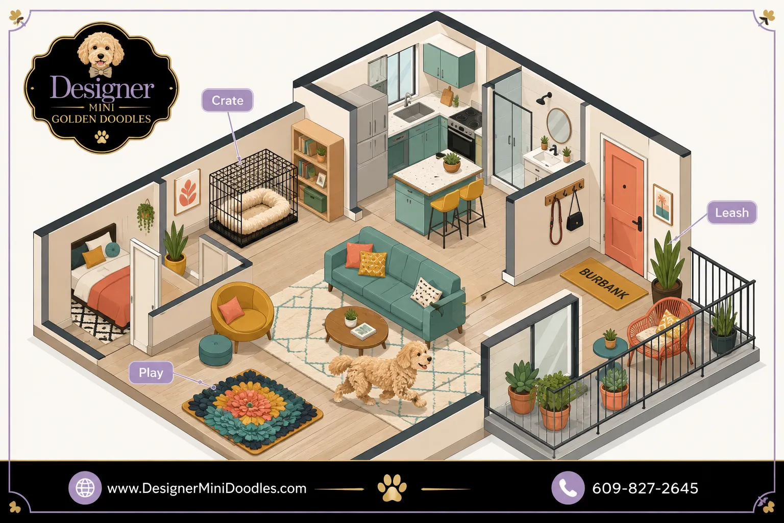 mini golden doodles Burbank