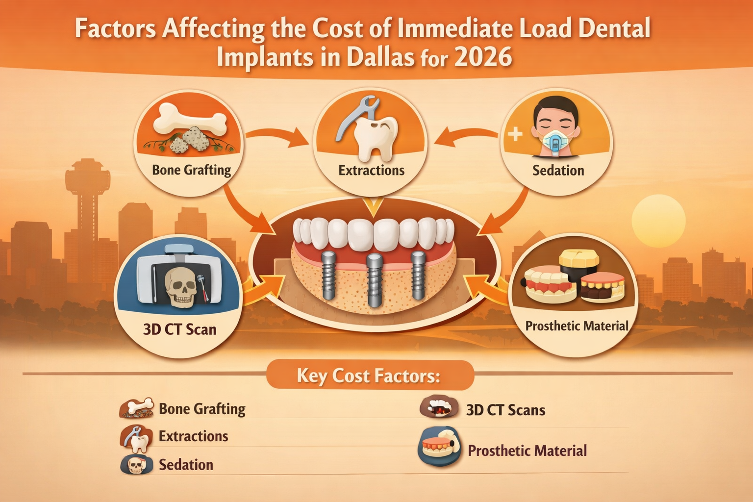 Landscape format (1536x1024) image featuring a clear infographic or flow chart detailing the factors influencing the cost of immediate load 