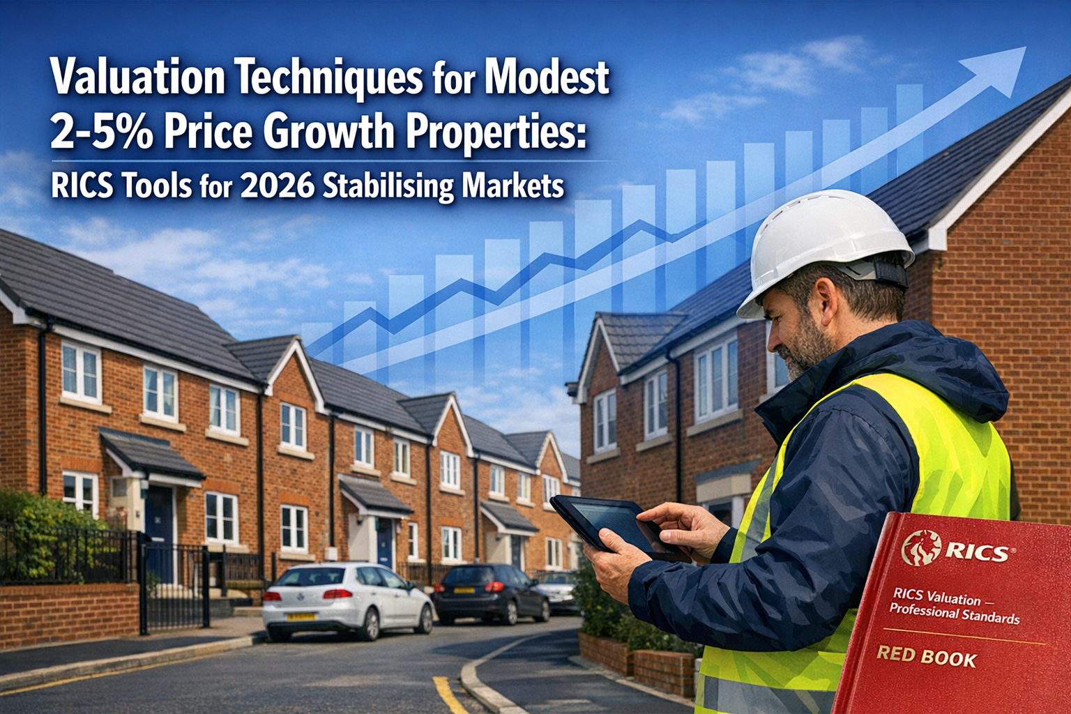 Professional () hero image with 'Valuation Techniques for Modest 2-5% Price Growth Properties: RICS Tools for 2026