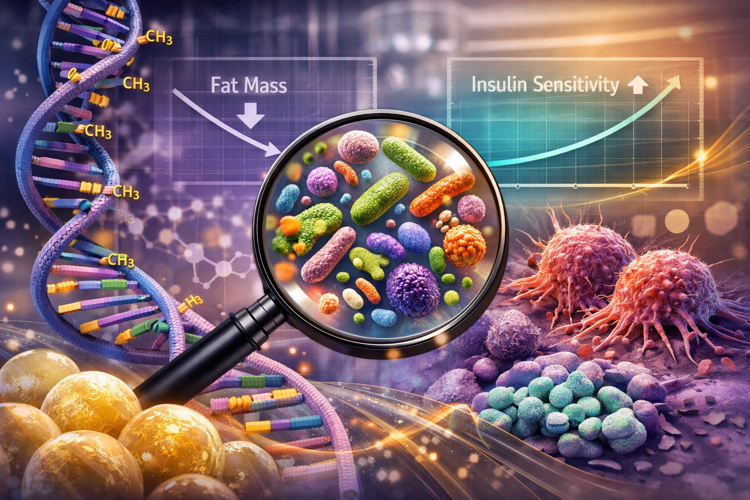 An editorial-quality landscape image (1536x1024) showcasing the broad research landscape for 1 amino 5 mq and related NNMT inhibitors. This 