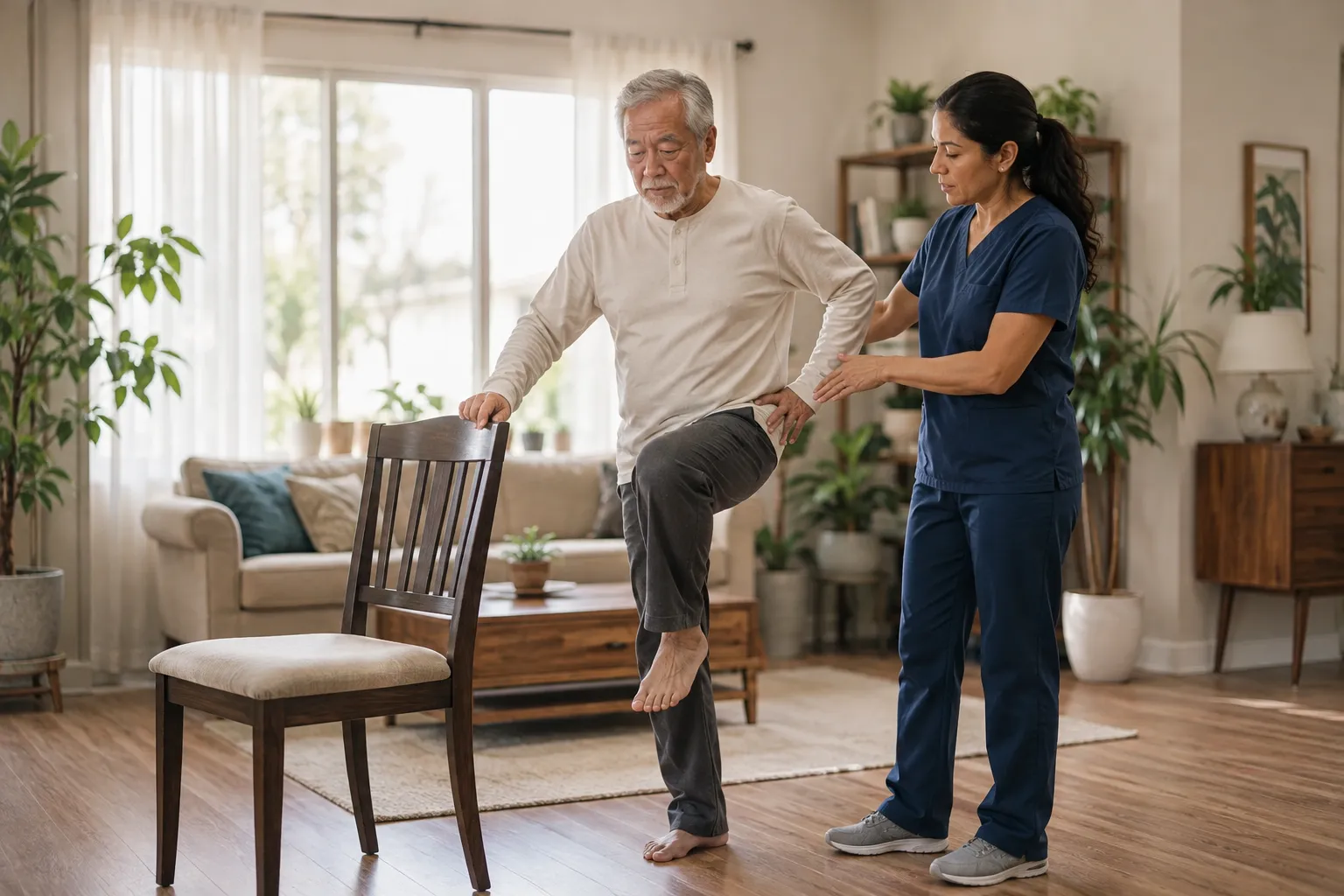 Mobility routine for seniors to prevent falls
