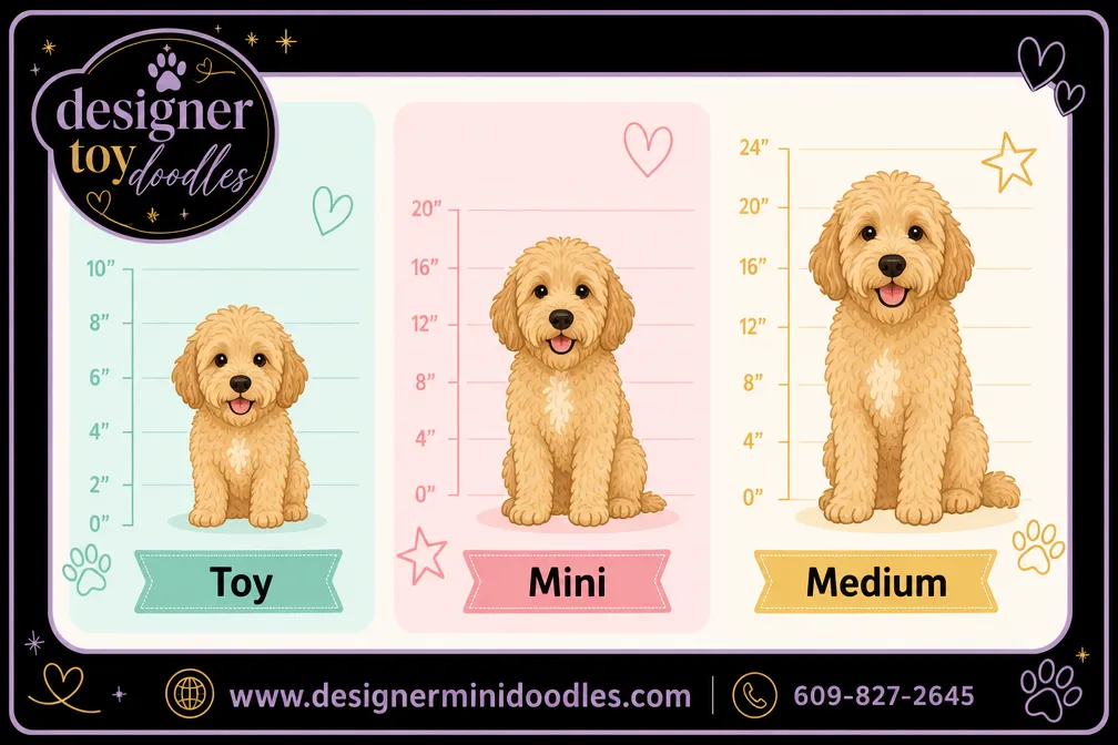 Toy goldendoodle vs mini goldendoodle: size difference
