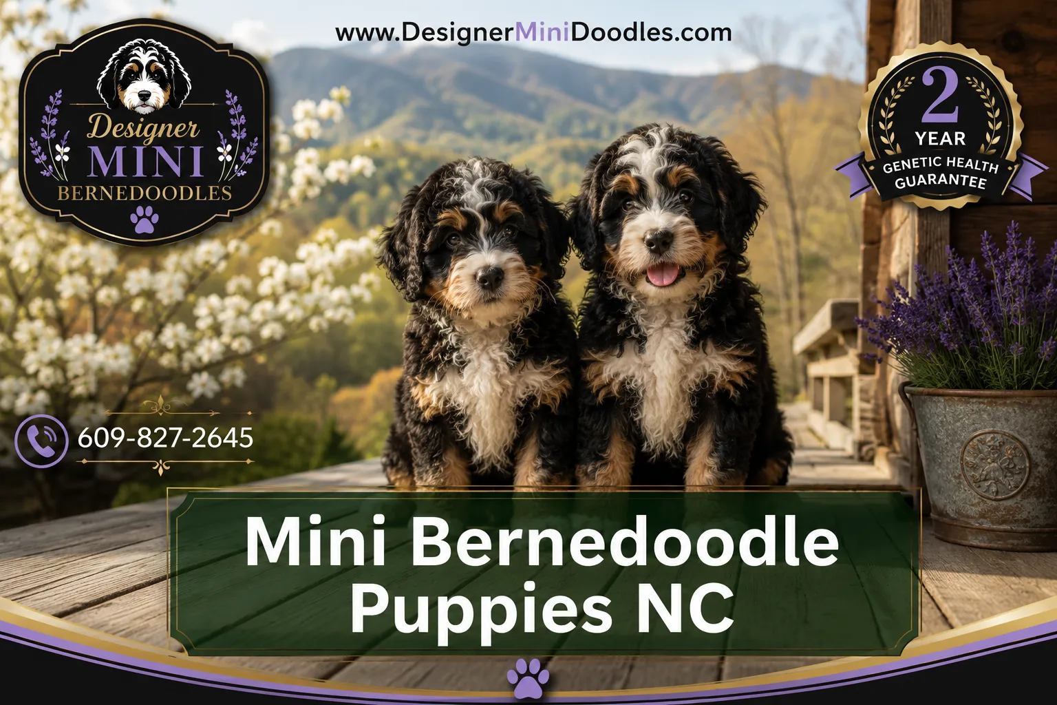 mini bernedoodle puppies NC