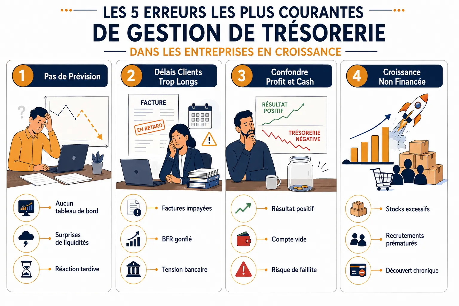 Quelles sont les 5 Erreurs de Gestion de Trésorerie les Plus Fréquentes