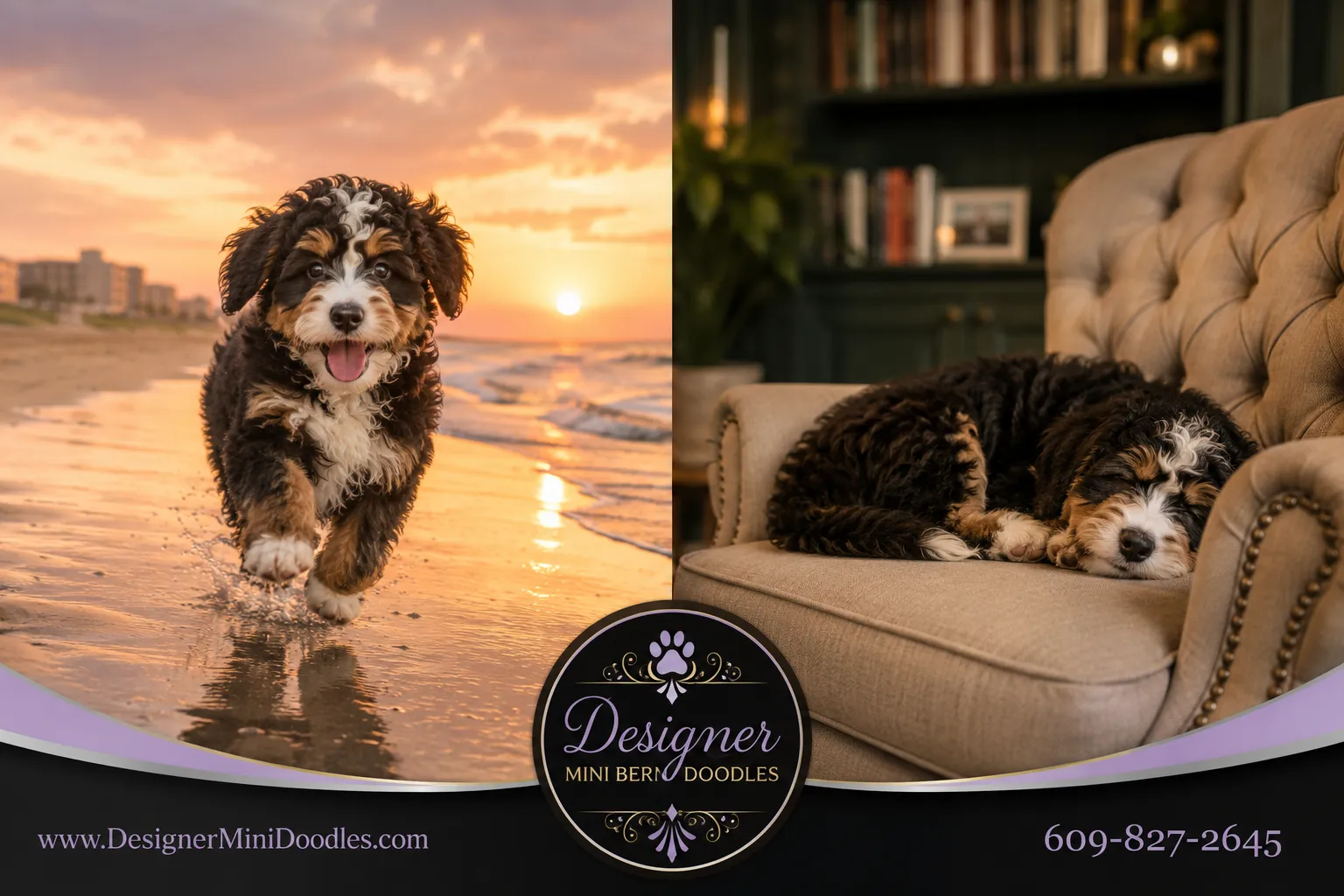 mini bernedoodle puppies Delaware
