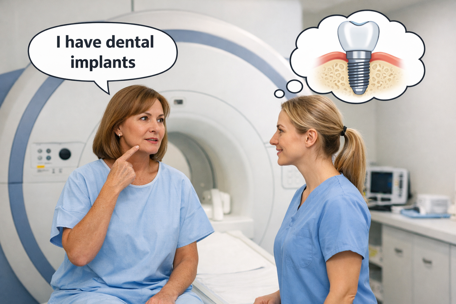 Can you get an MRI scan safely with dental implants