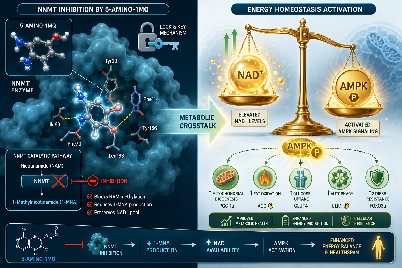 The Age-Related Decline of MOTS-c and the 5-Amino-1MQ Connection