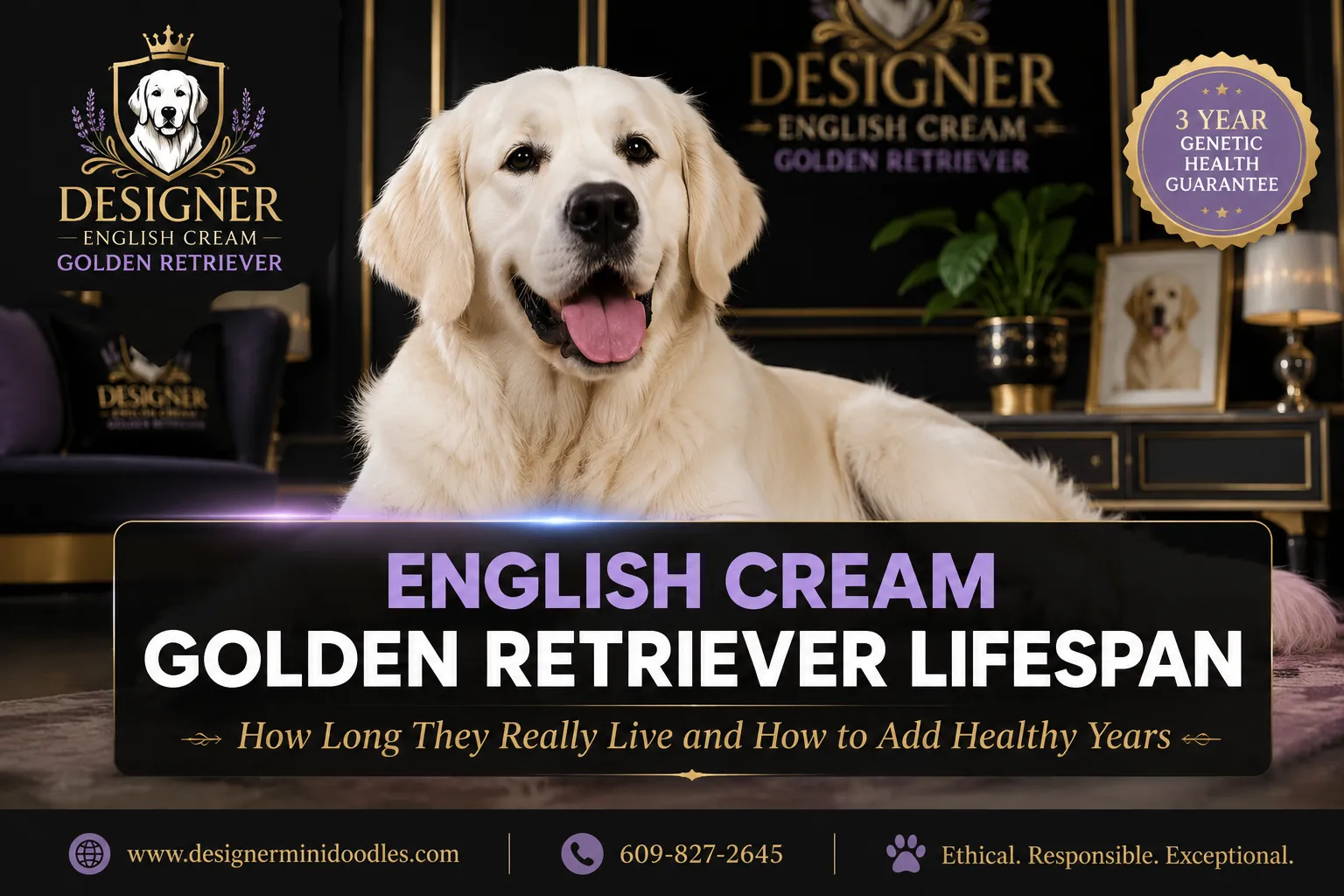 english cream golden retriever lifespan