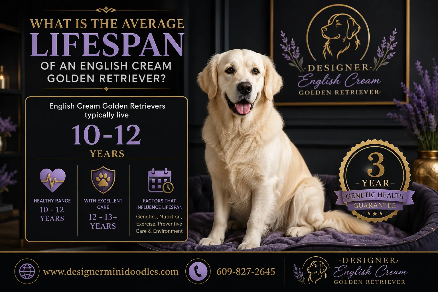 english cream golden retriever lifespan