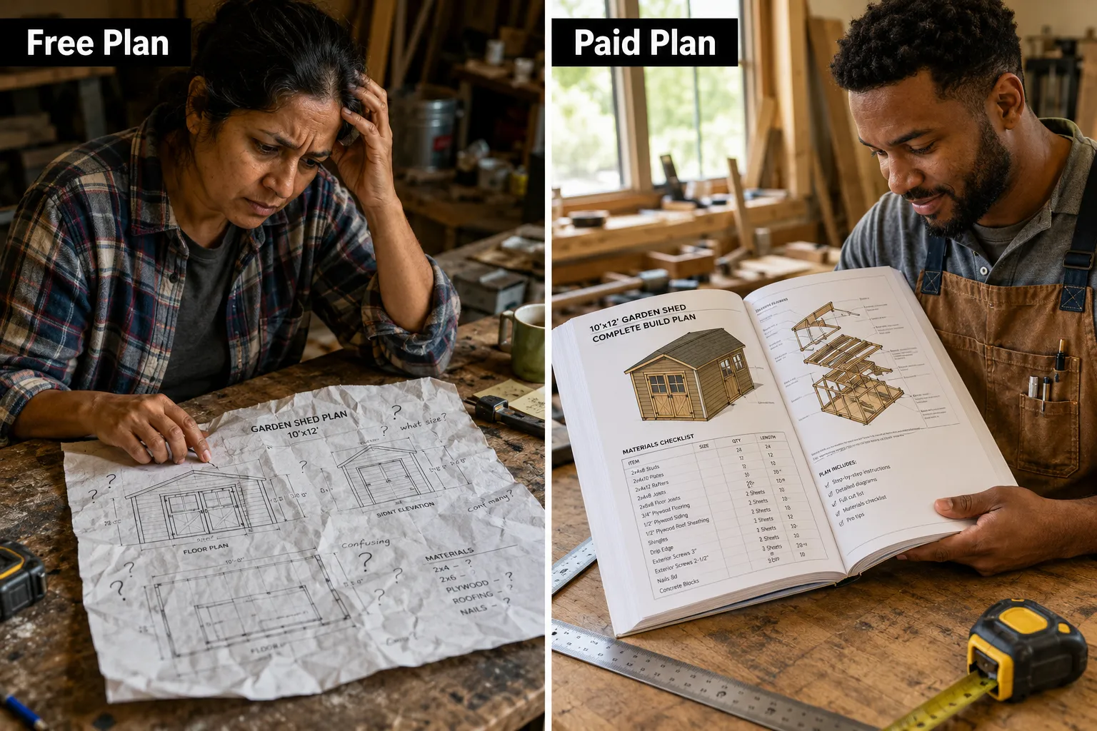 What Do Paid Shed Plans Include That Free Ones Don't?