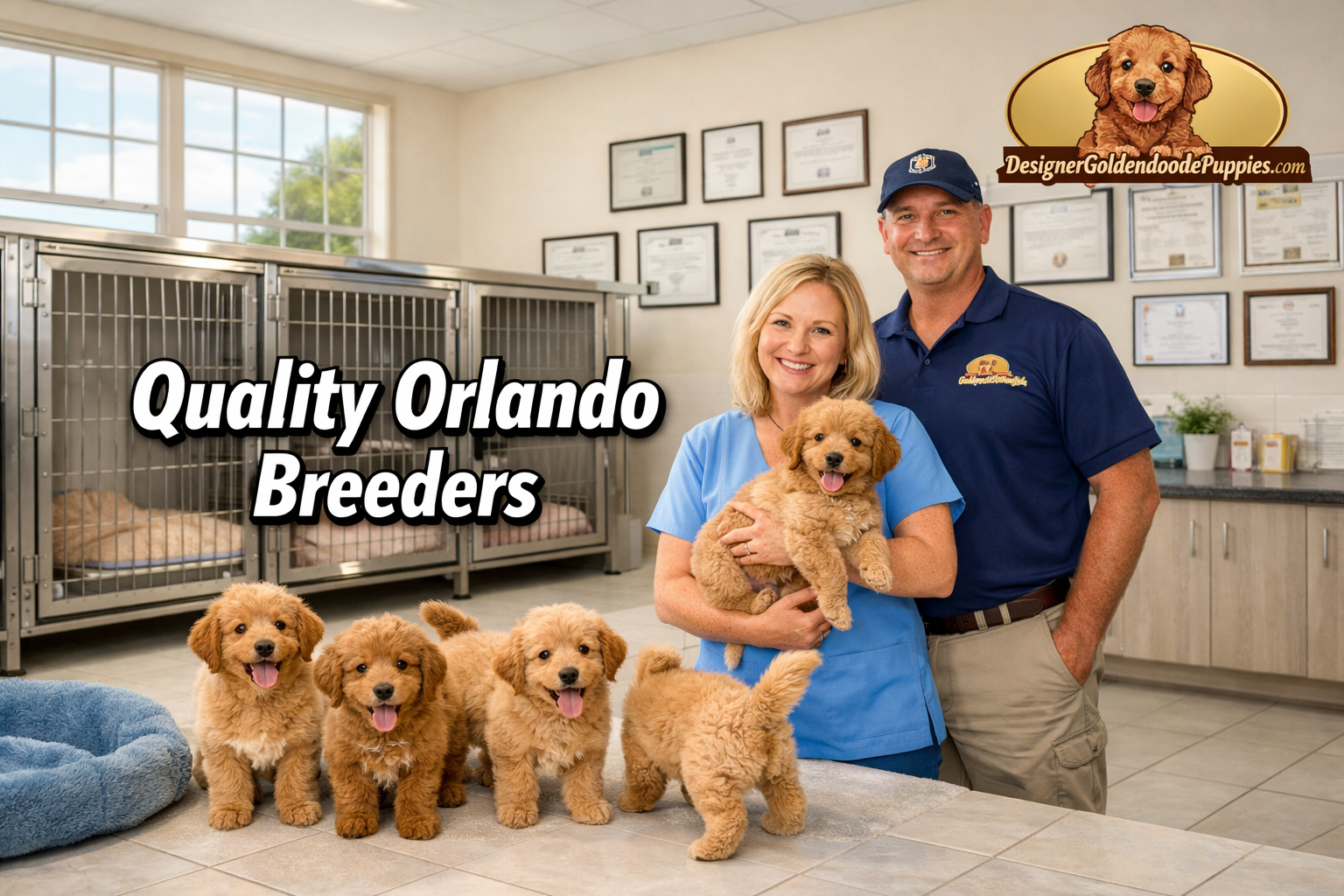 use keyphrases / topics as alt text do not use big paragraphs. Put logo of designergoldendoodlepuppies.com in images as possible where possi