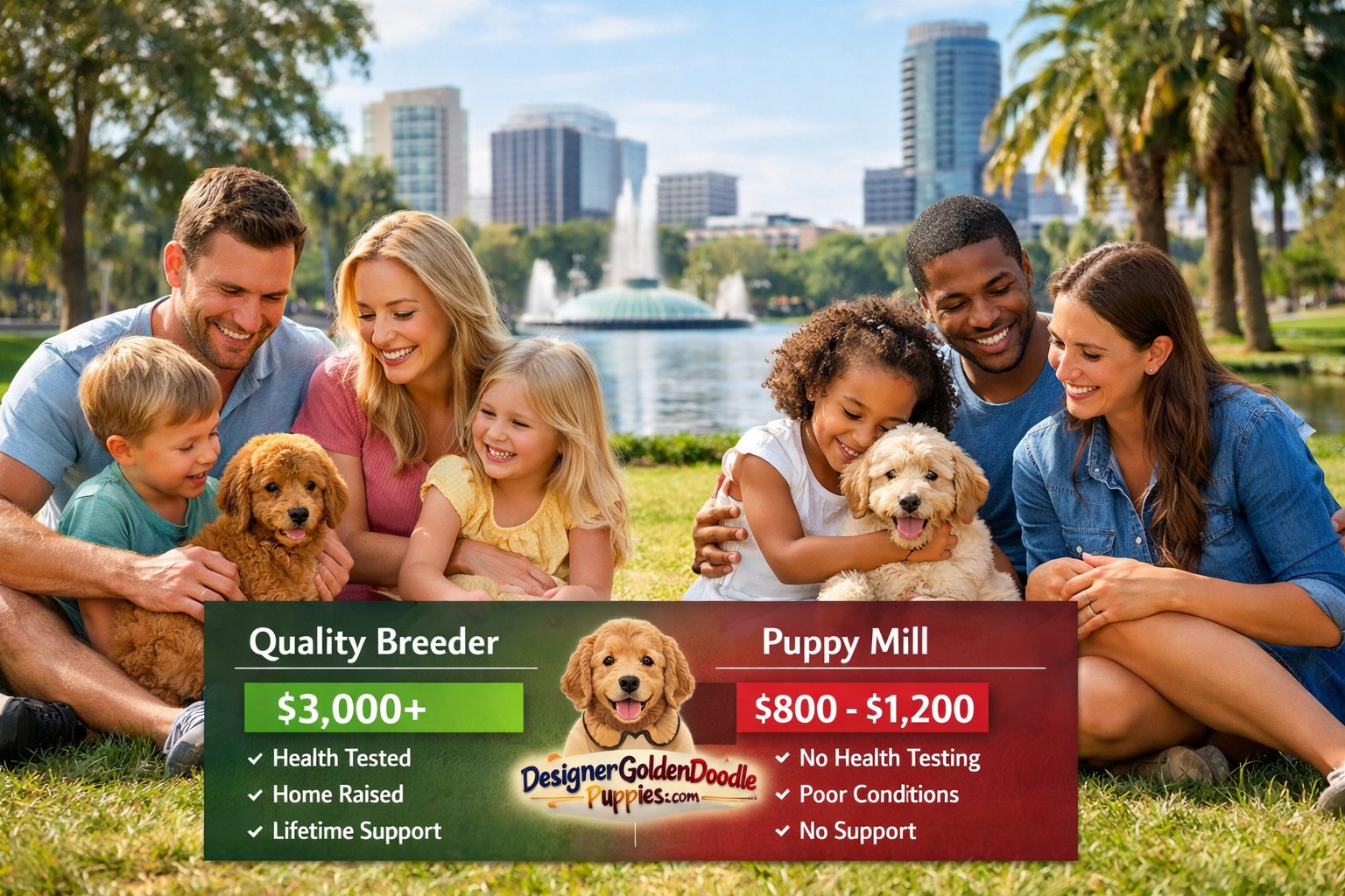 use keyphrases / topics as alt text do not use big paragraphs. Put logo of designergoldendoodlepuppies.com in images as possible where possi