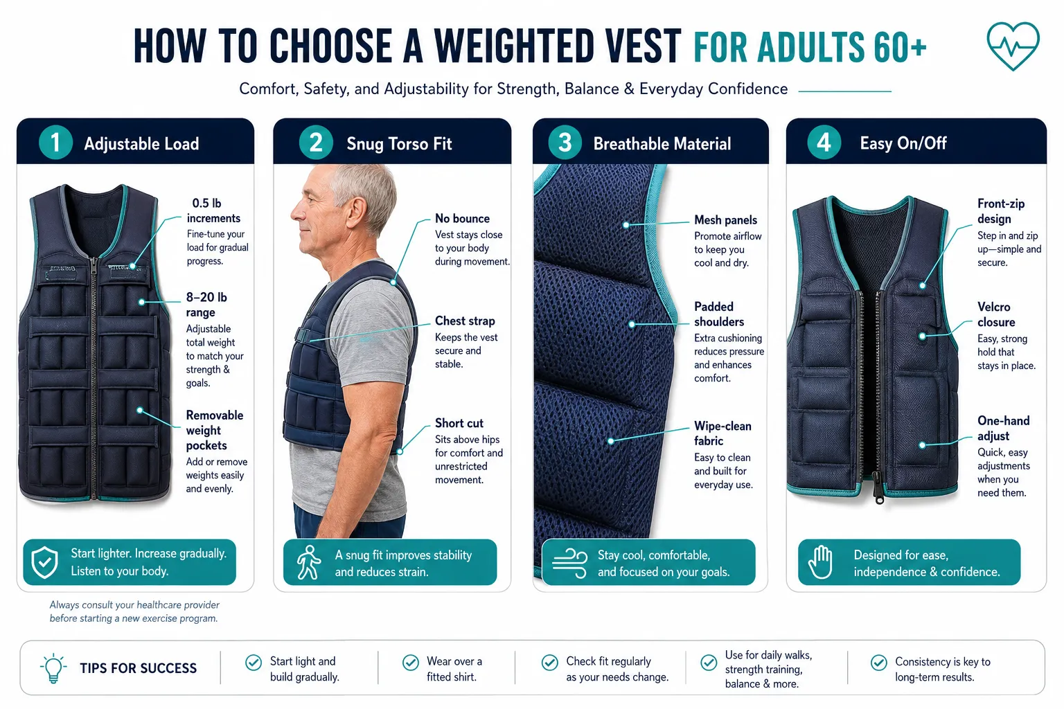 What Are the Best Weighted Vests for Seniors Over 60