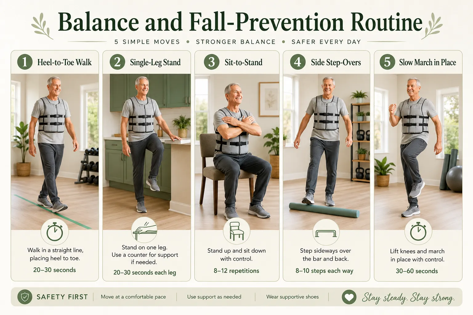 Weighted Vest Exercises for Balance and Fall Prevention