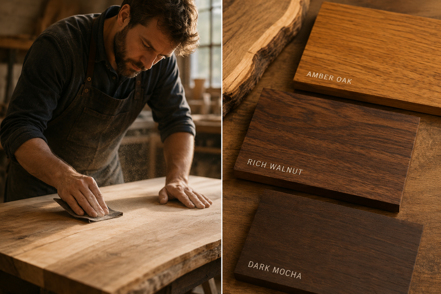 Preparing the Wood for Warm Matte Finishes for Dining Room Tables