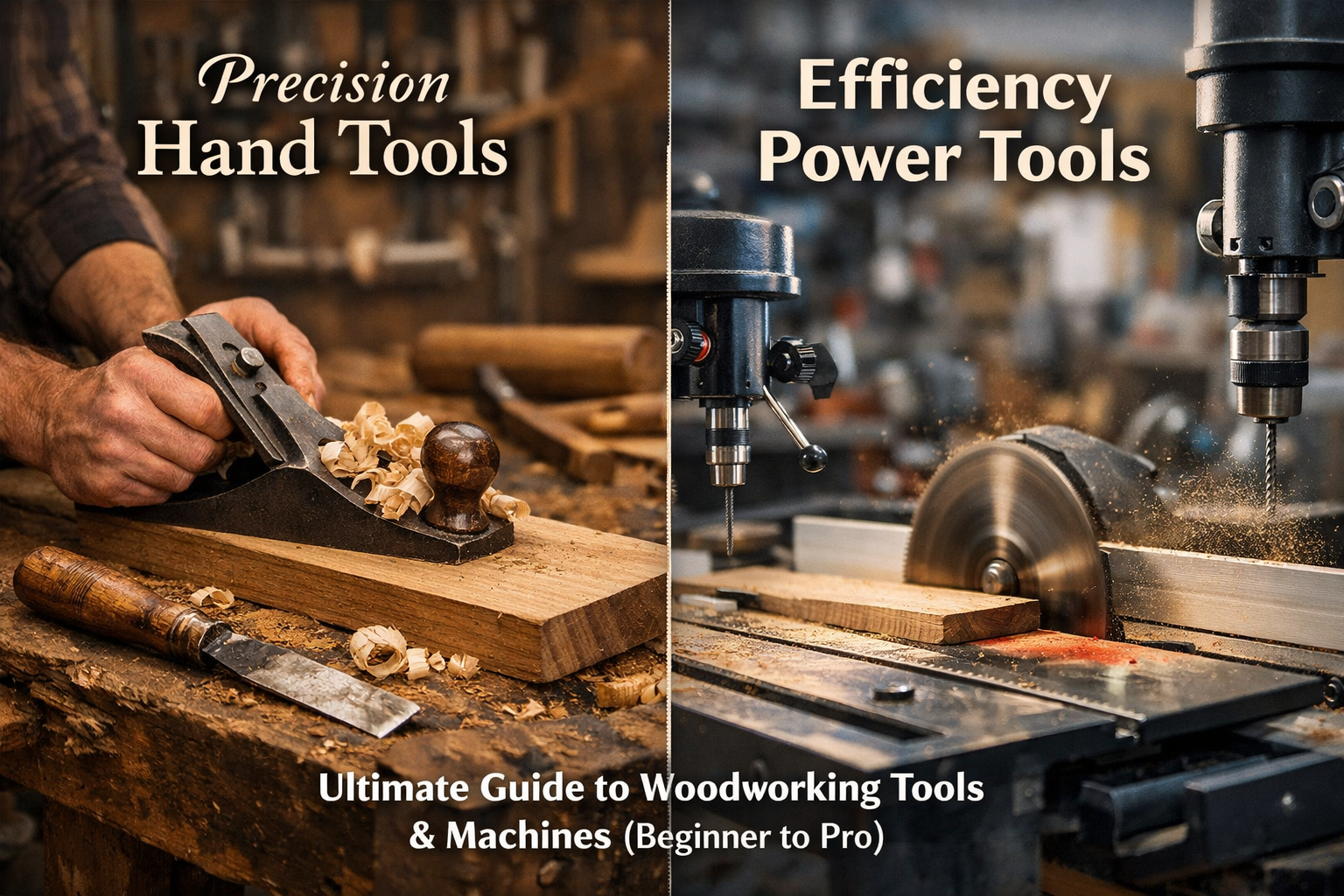 Ultimate Guide to Woodworking Tools & Machines (Beginner to Pro)