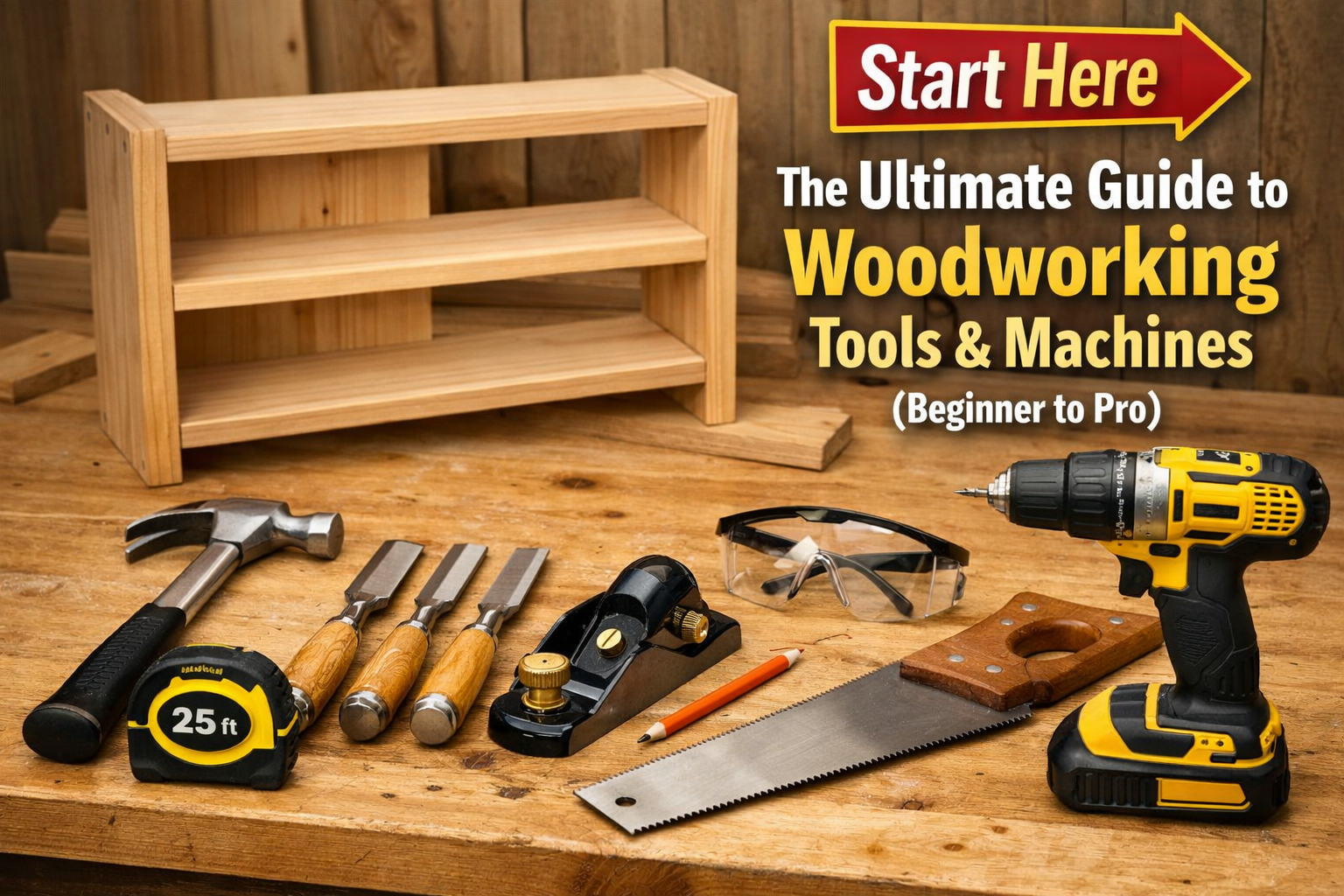 Ultimate Guide to Woodworking Tools & Machines (Beginner to Pro)