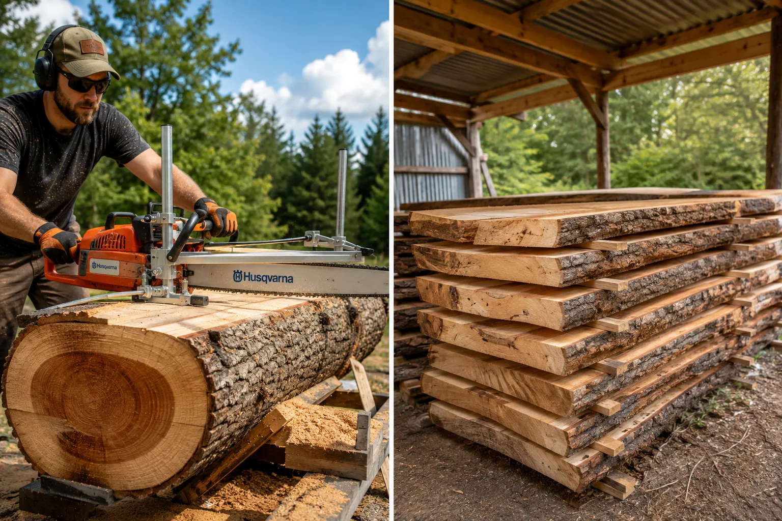 Slabbing Logs and Post-Milling Preparation