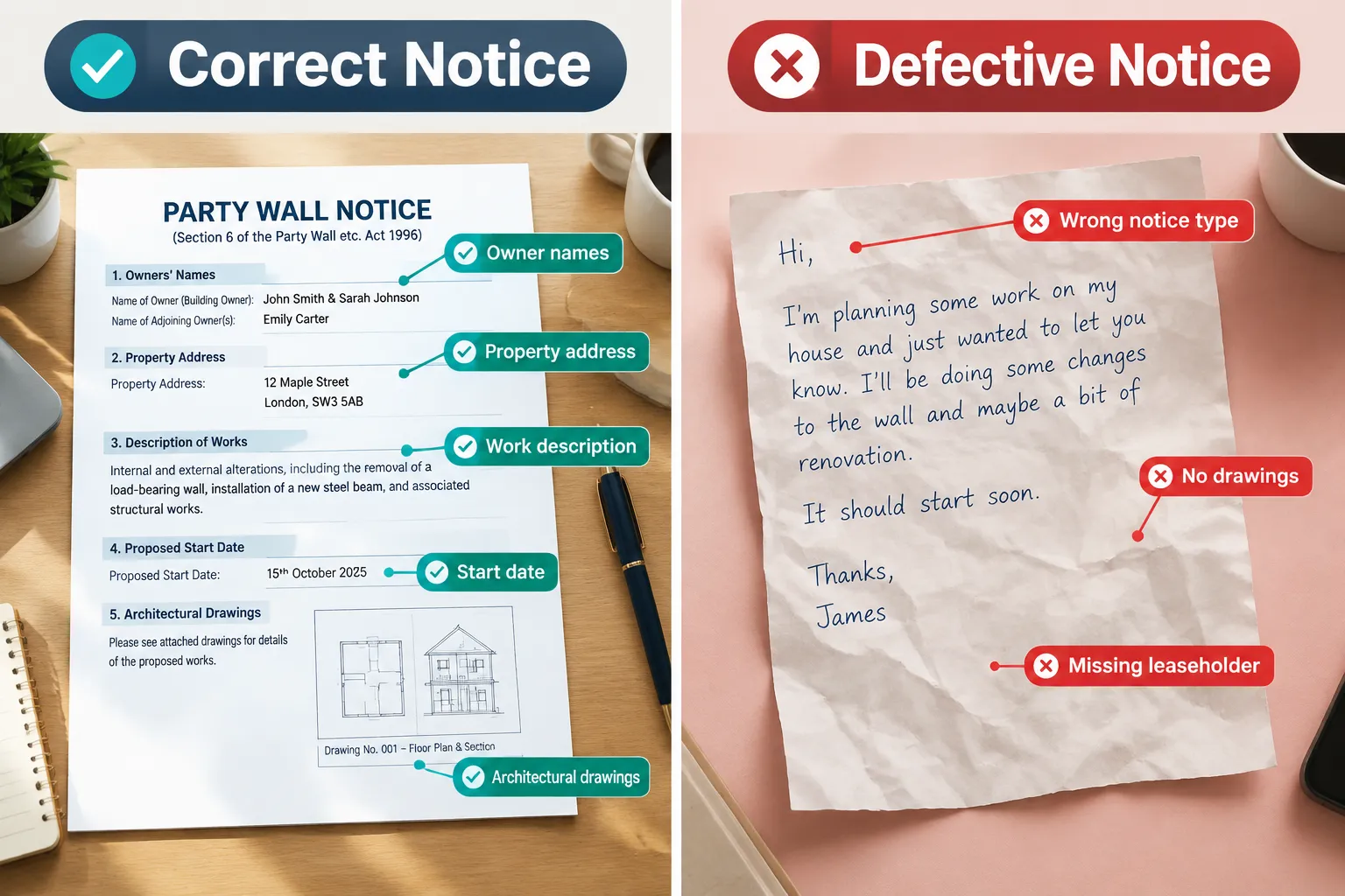 Common Mistakes When Serving Party Wall Notices in 2026