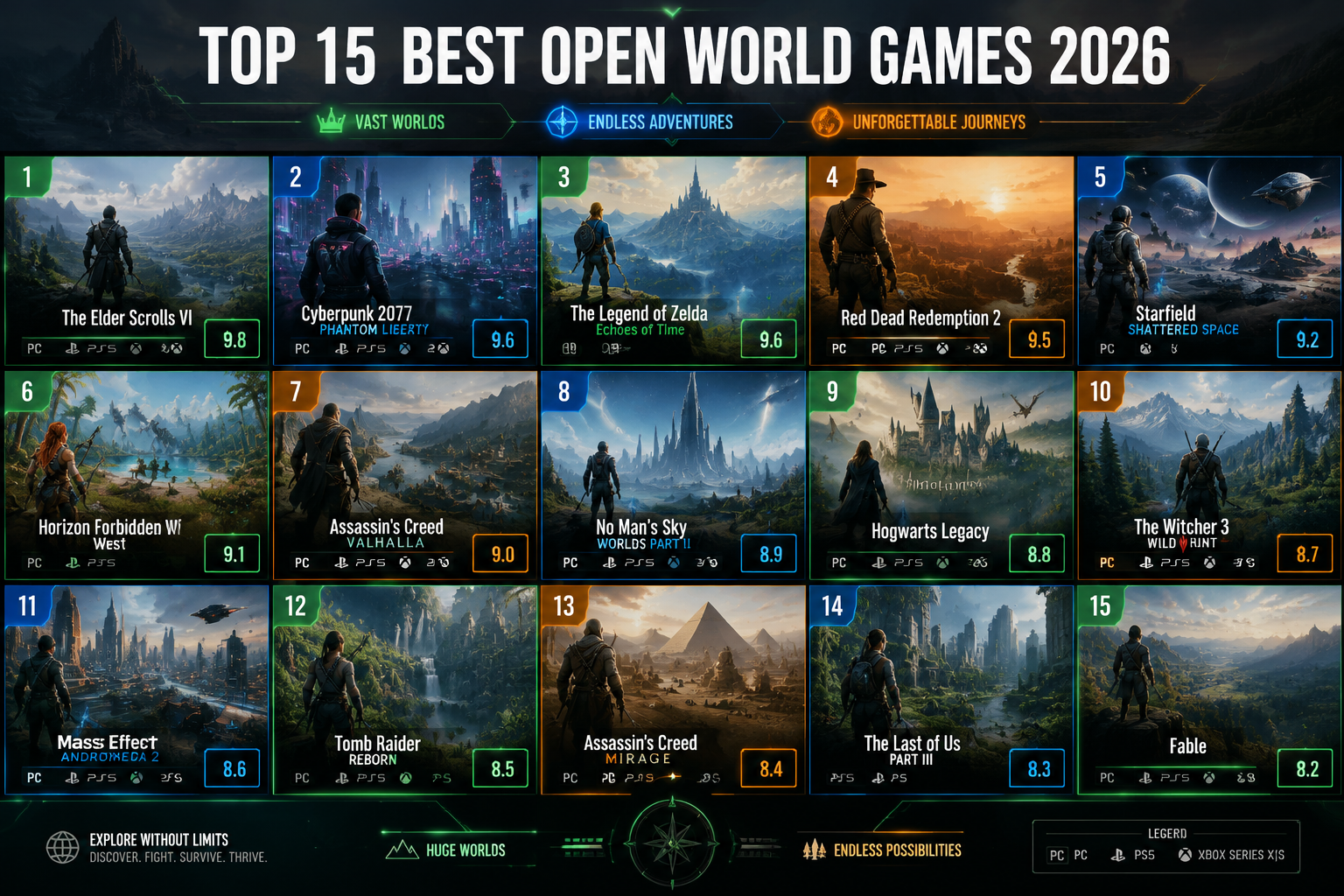 The Top 15 Best Open World Games to Play in 2026