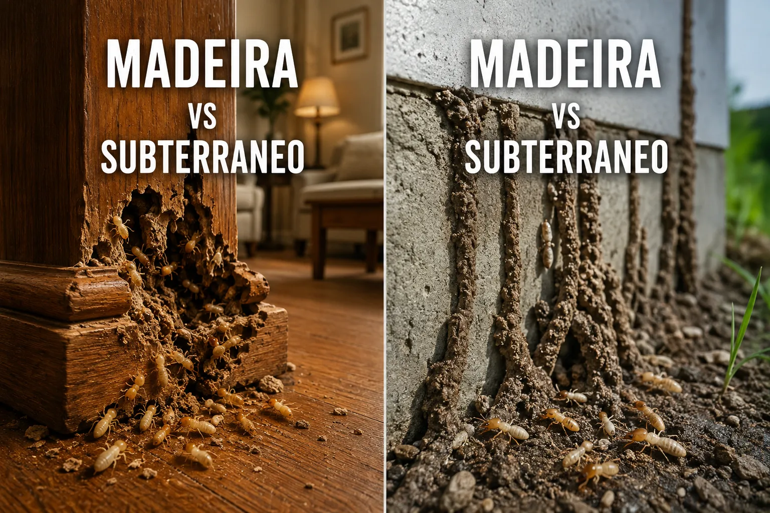 Qual a Diferença Entre Cupim de Madeira e Cupim Subterrâneo