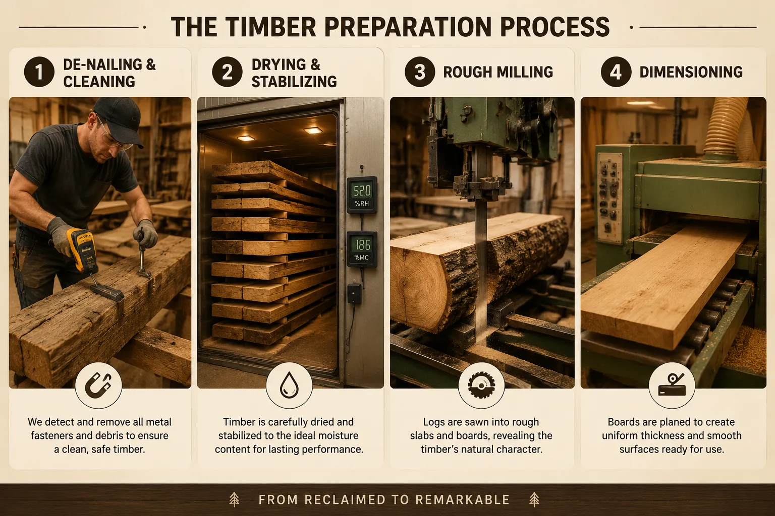 Preparing Salvaged Wood for Milling
