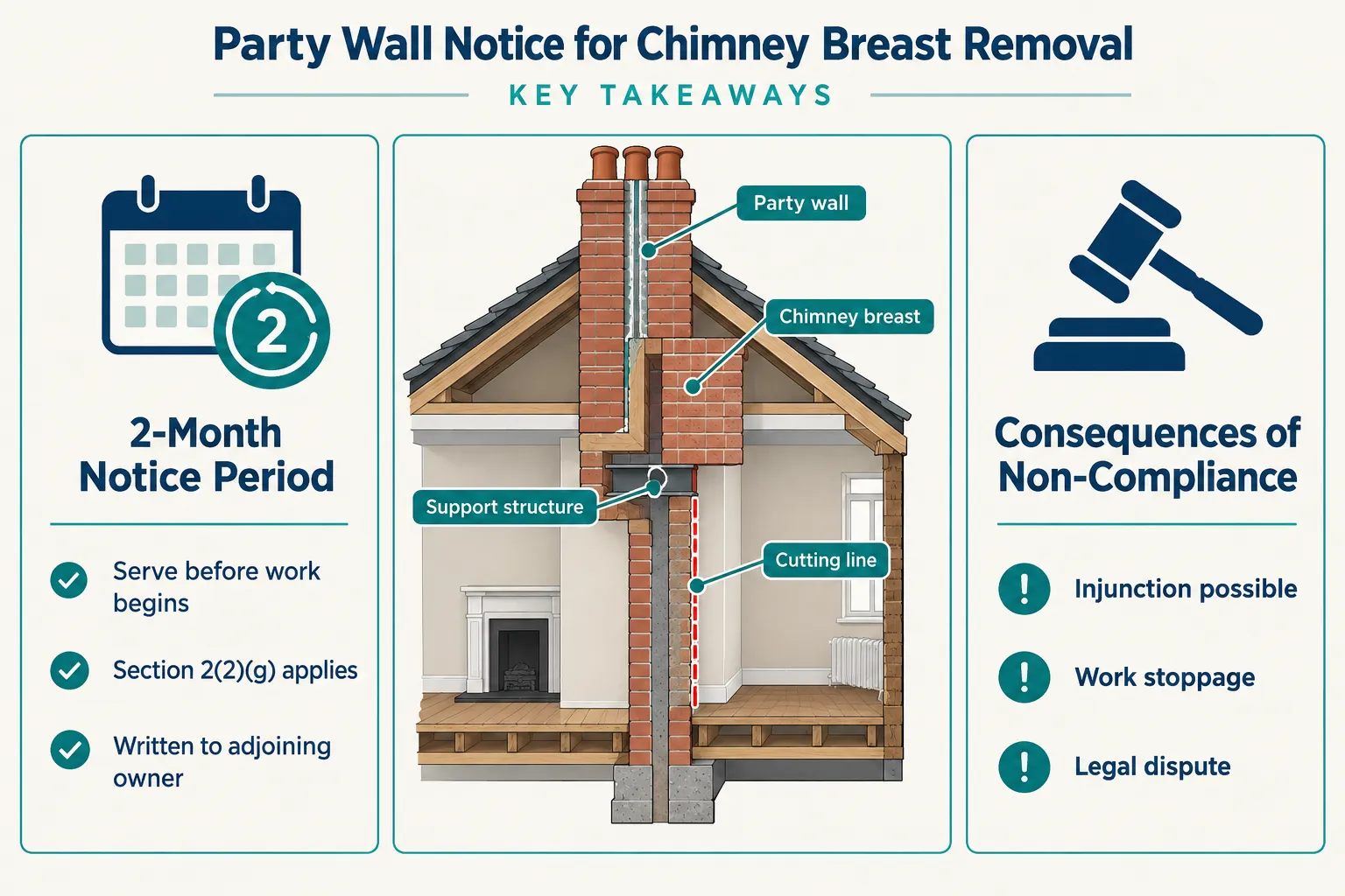 When the Party Wall etc. Act 1996 Applies to Chimney Breast Removal