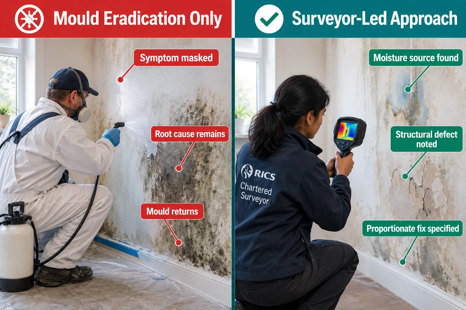 What a Professional Building Survey Actually Finds That a Treatment Contractor Misses