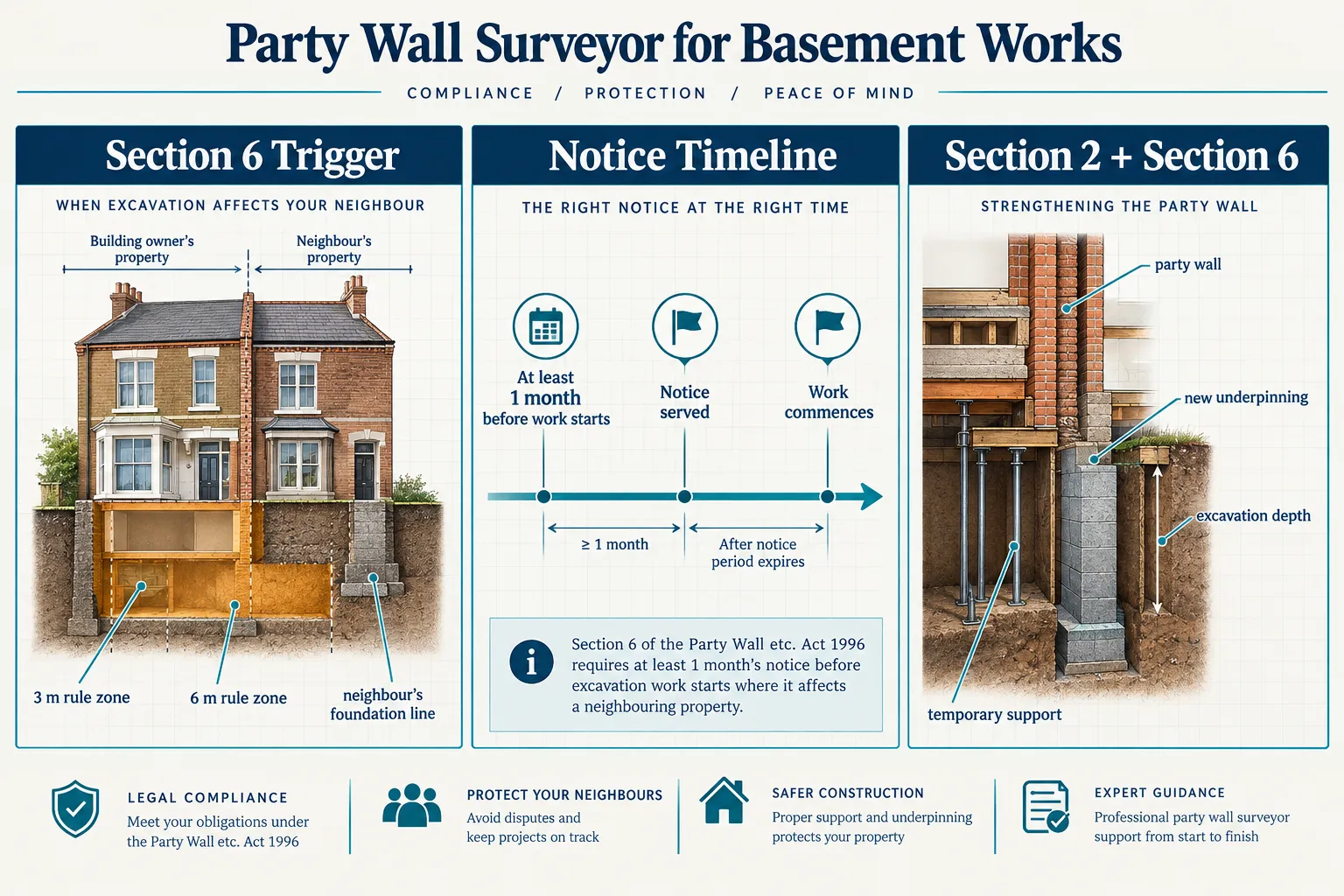 Why Basement Works Demand Specialist Party Wall Advice