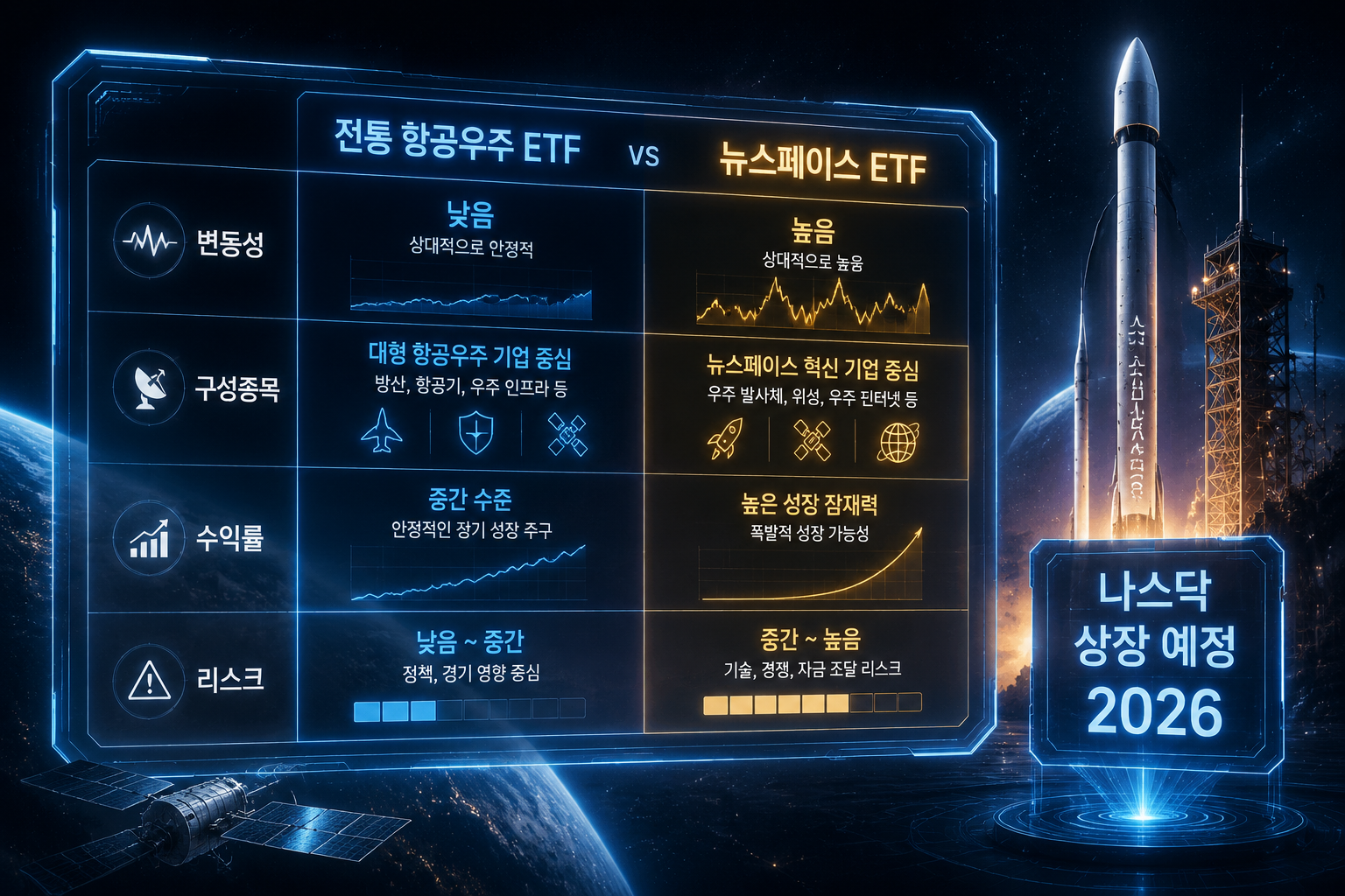 () futuristic comparison table visualization rendered as a glowing holographic display panel floating in space. Table shows