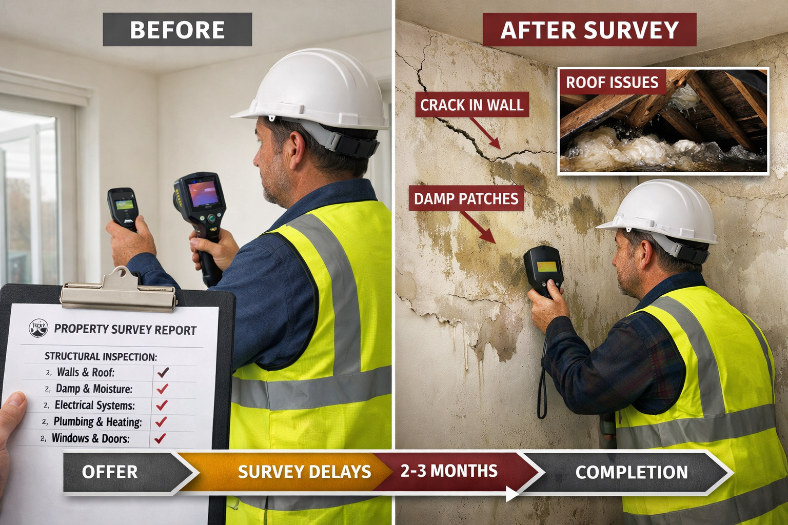 Detailed () image showing professional building surveyor conducting detailed inspection of chain-free property interior,