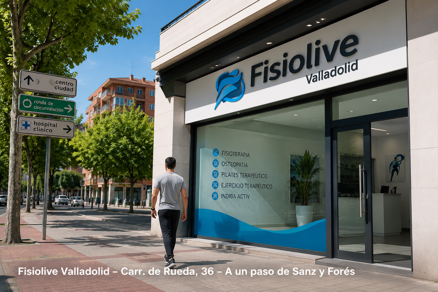 Cómo llegar a Fisiolive desde el barrio de Villa del Prado y la zona de Sanz y Forés