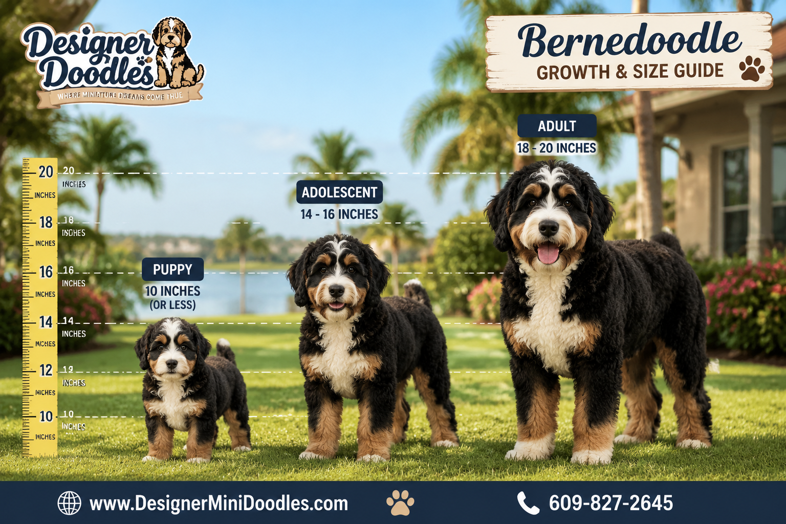 How Big Do Mini Bernedoodles Get When Fully Grown?