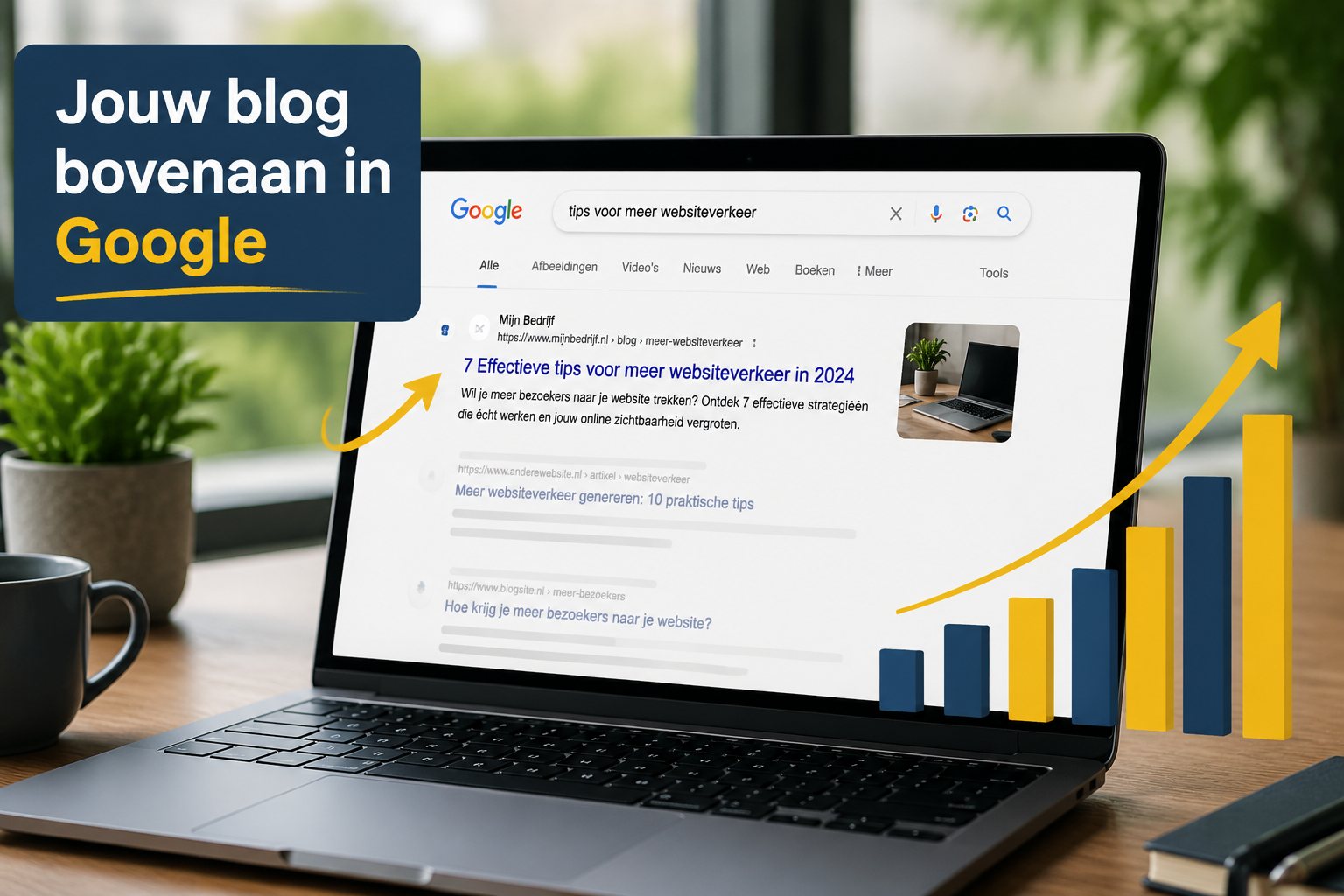 Blog bovenaan in Google dankzij SEO