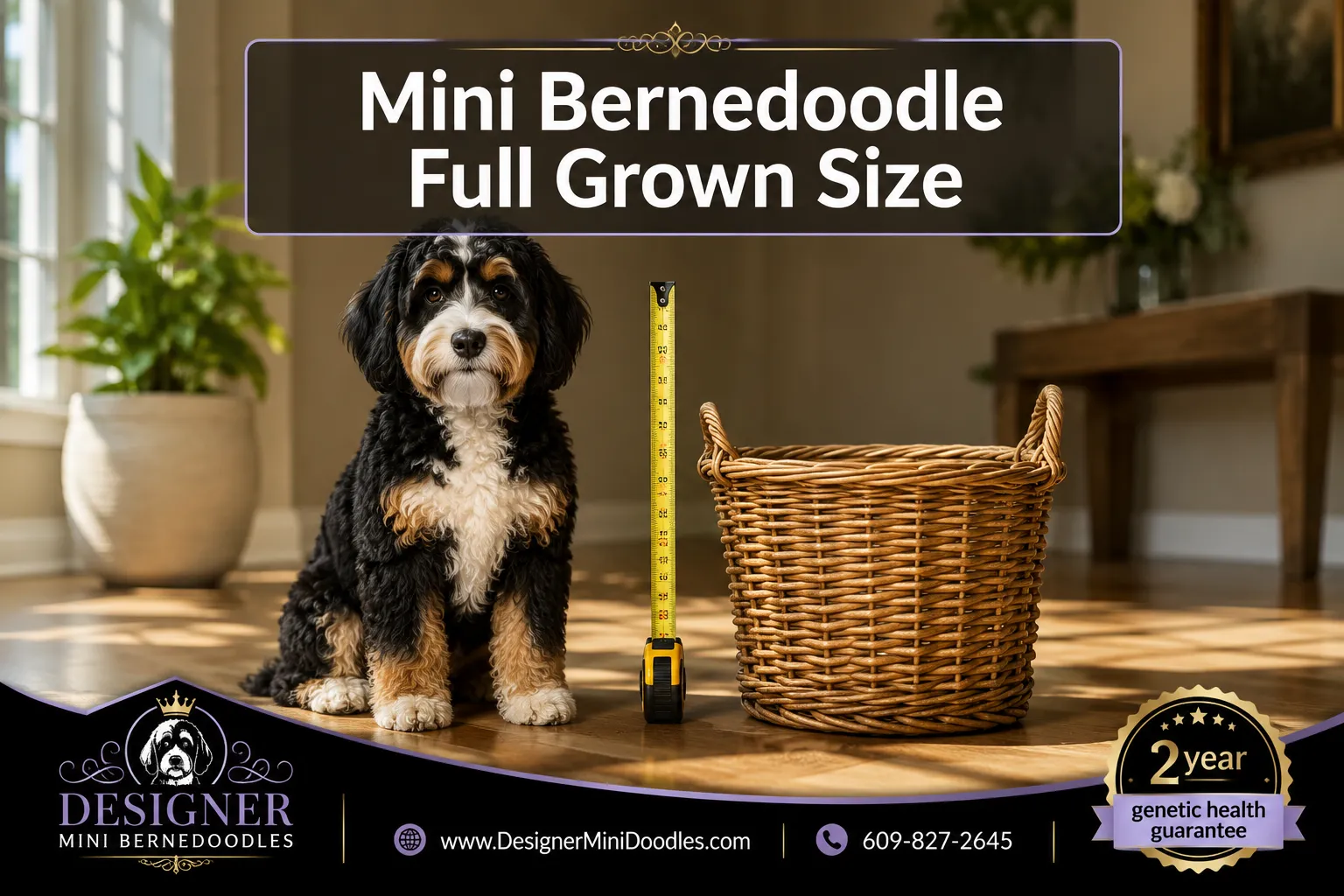 mini bernedoodle full grown size