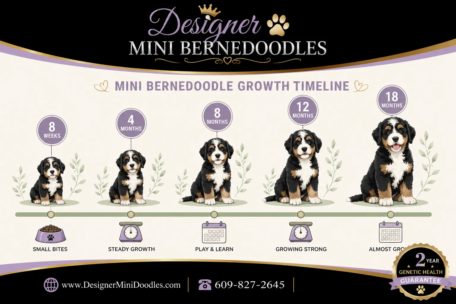 mini bernedoodle full grown size