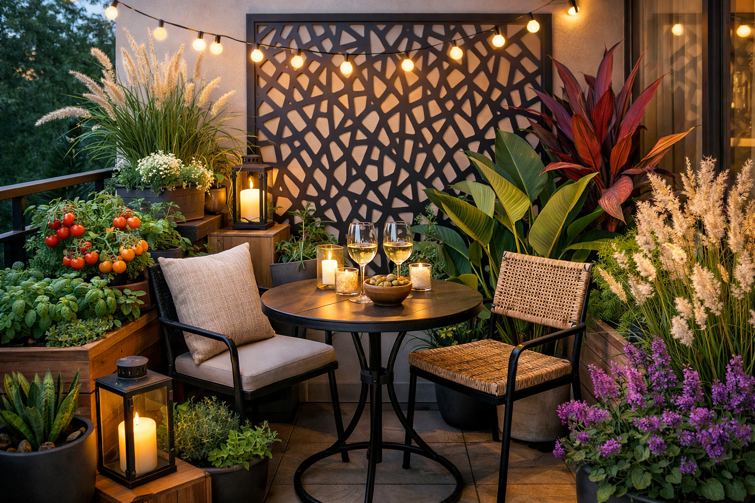 Balcony Garden Layout Ideas