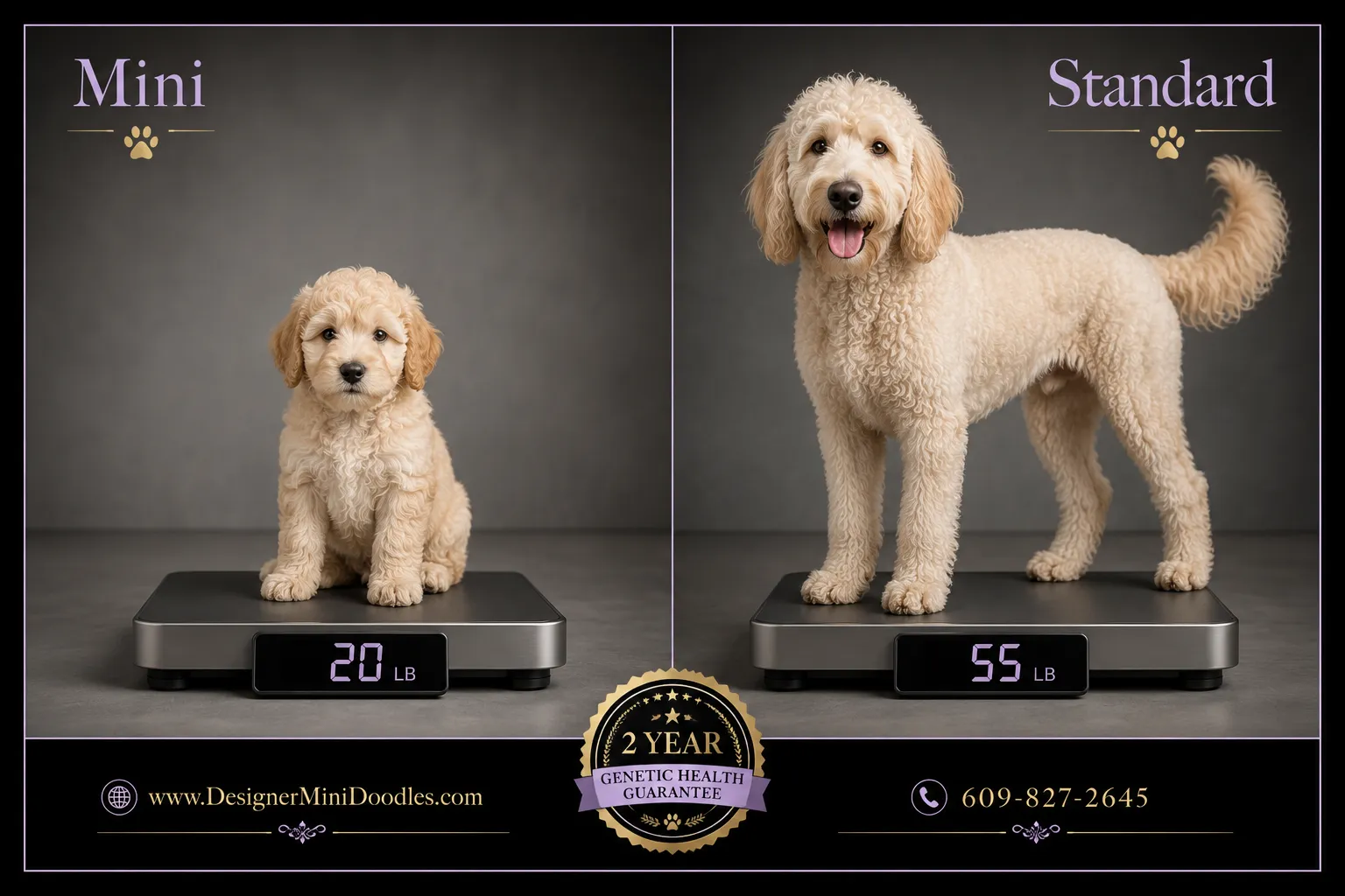 Mini Golden Doodle vs Standard Golden Doodle: Size Differences