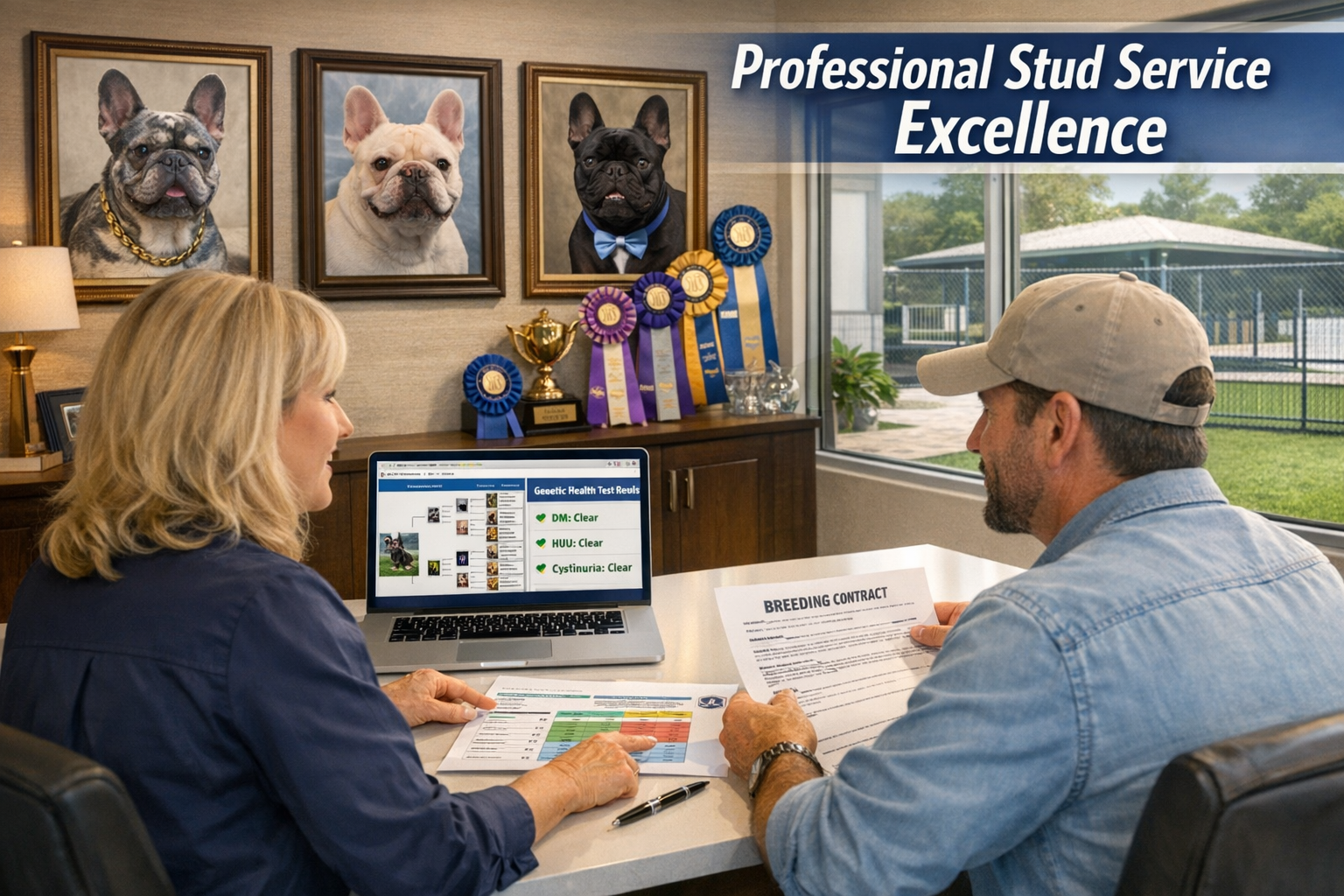 use photos of our studs on www.designerfrenchbulldogs.com/french-bulldog-stud-service/ Detailed landscape format (1536x1024) image of profes