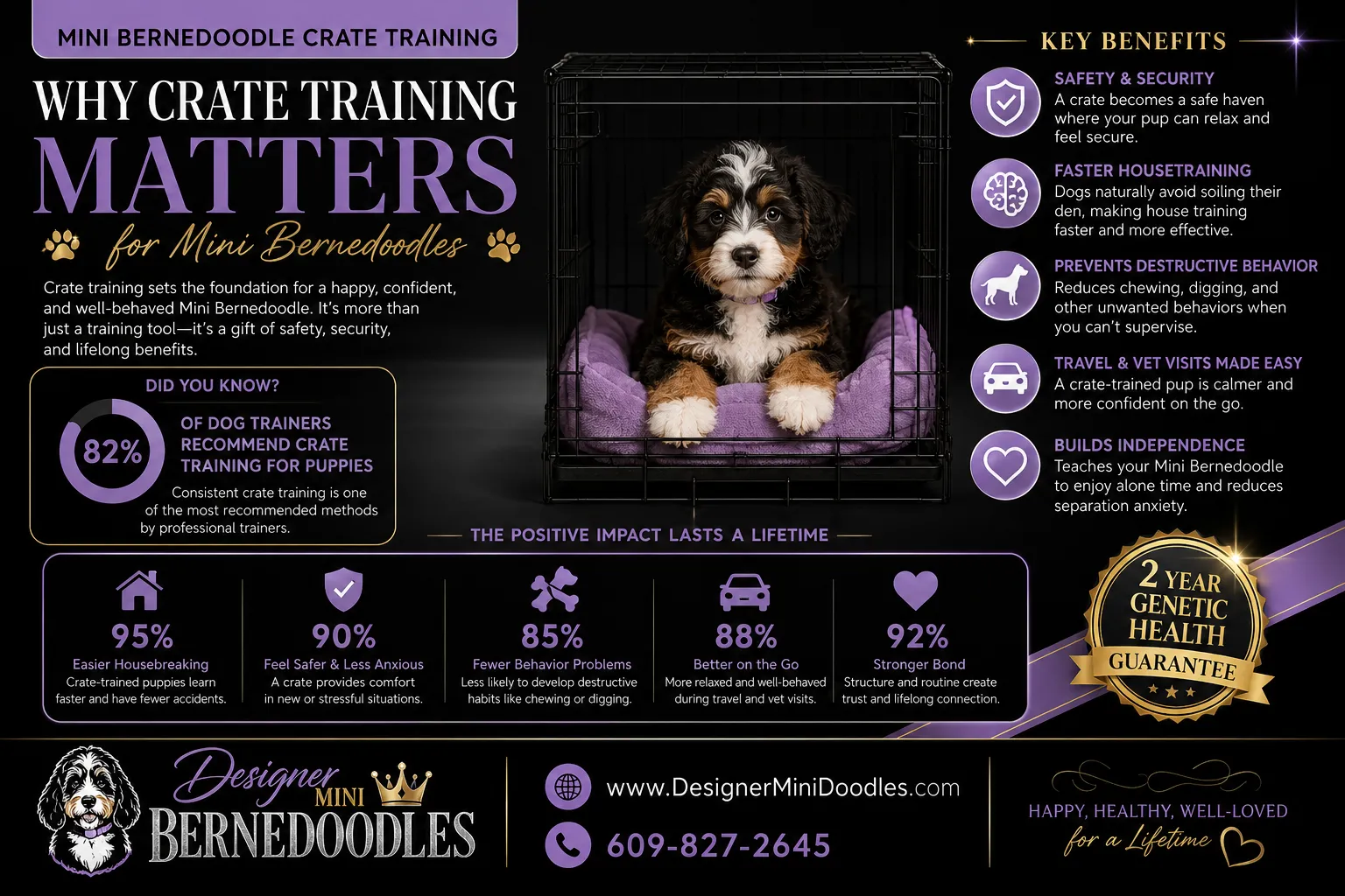 Mini bernedoodle crate training