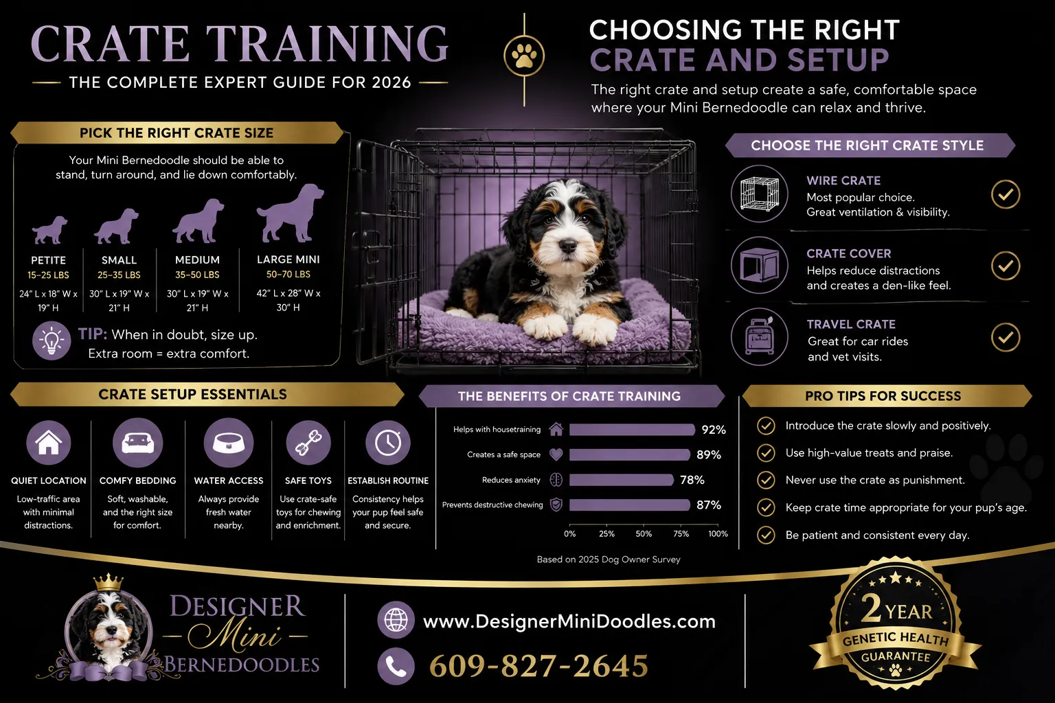 Mini bernedoodle crate training