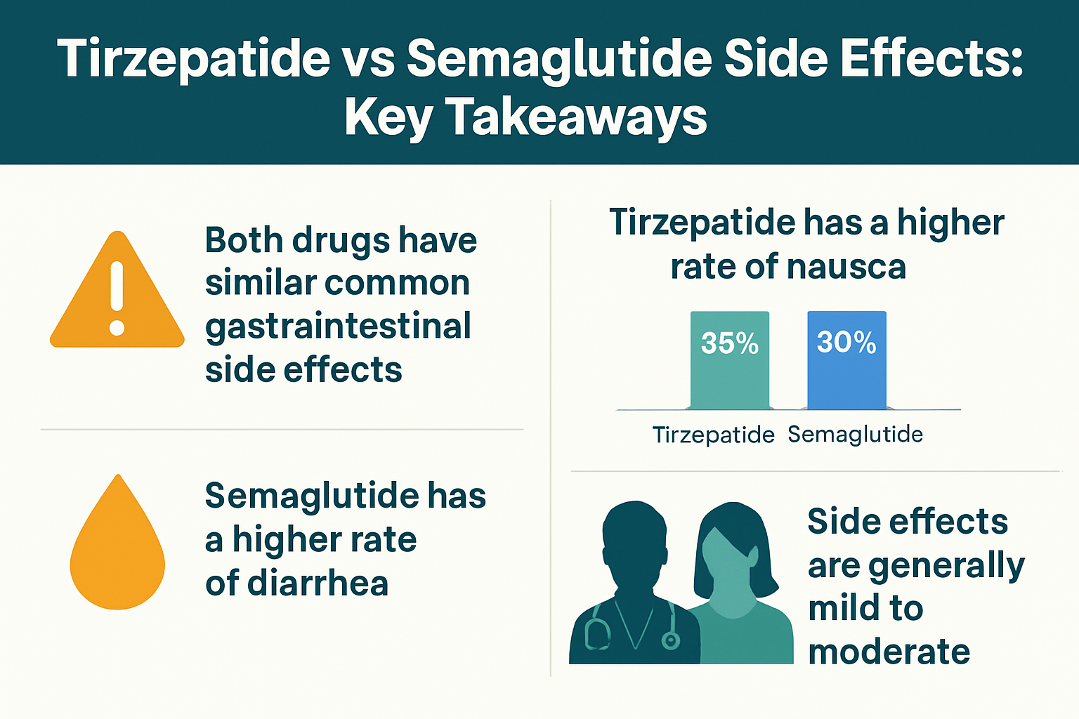 tirzepatide vs semaglutide side effects