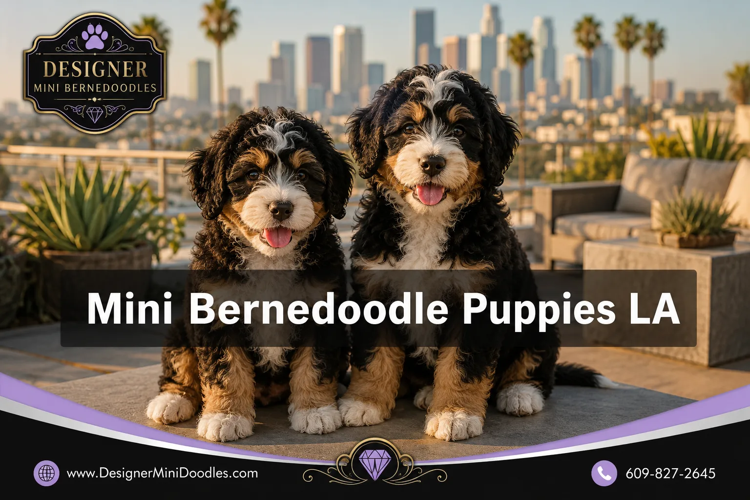 mini bernedoodle puppies LA