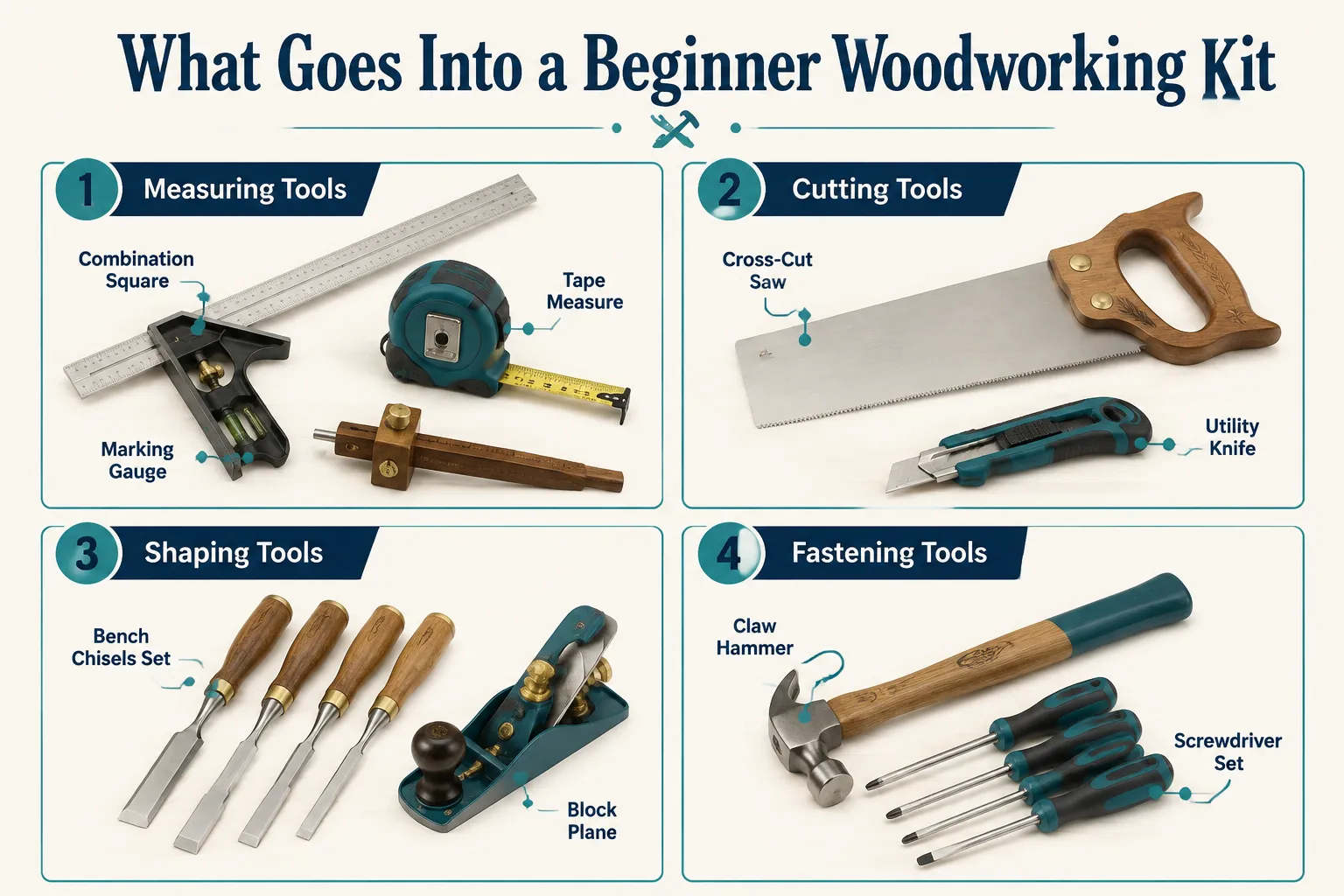 What Tools Do You Actually Need to Start Woodworking. Beginner Woodworking Tool Kits 
